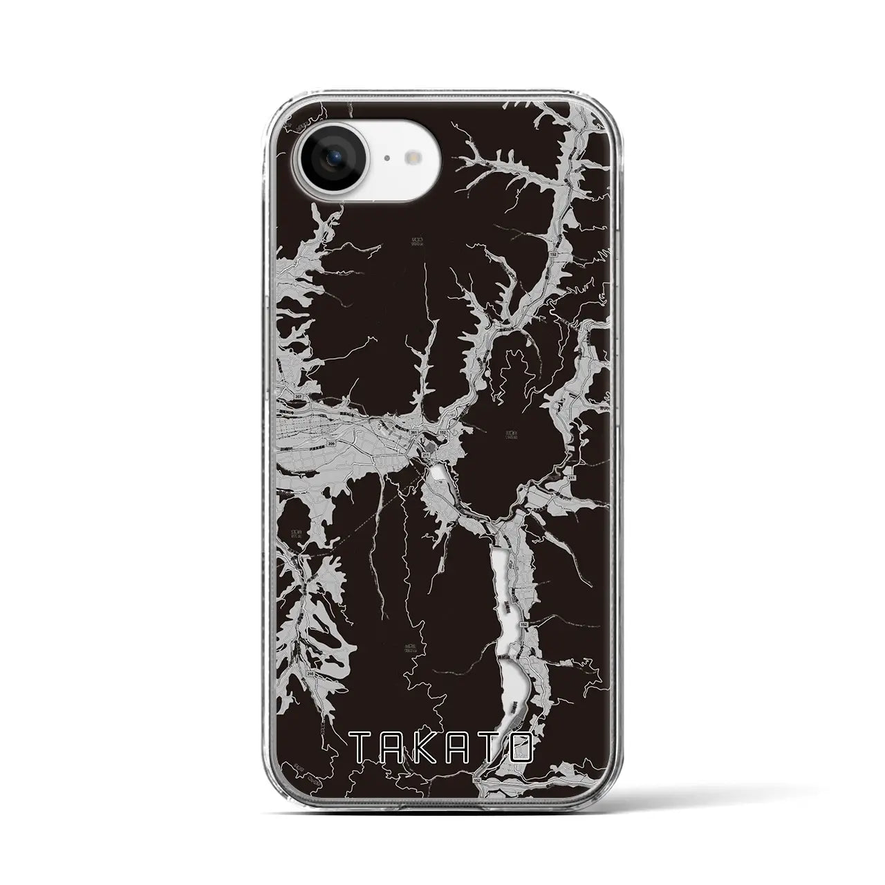 【高遠(長野県)】地図柄iPhoneケース(クリアタイプ)