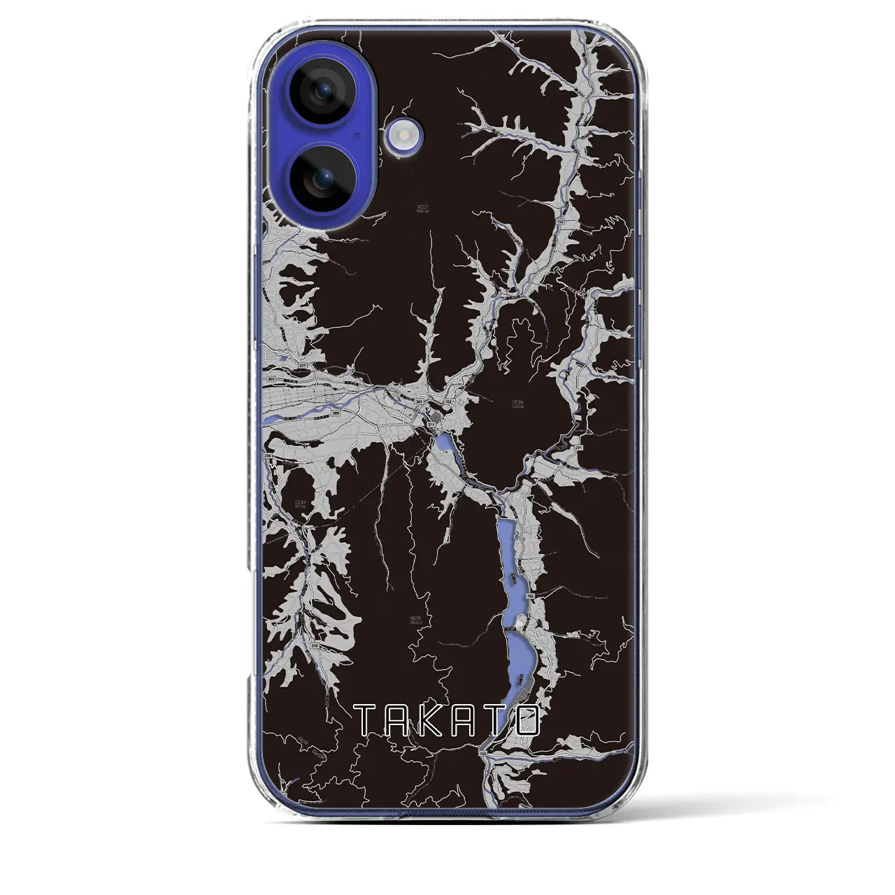 【高遠(長野県)】地図柄iPhoneケース(クリアタイプ)