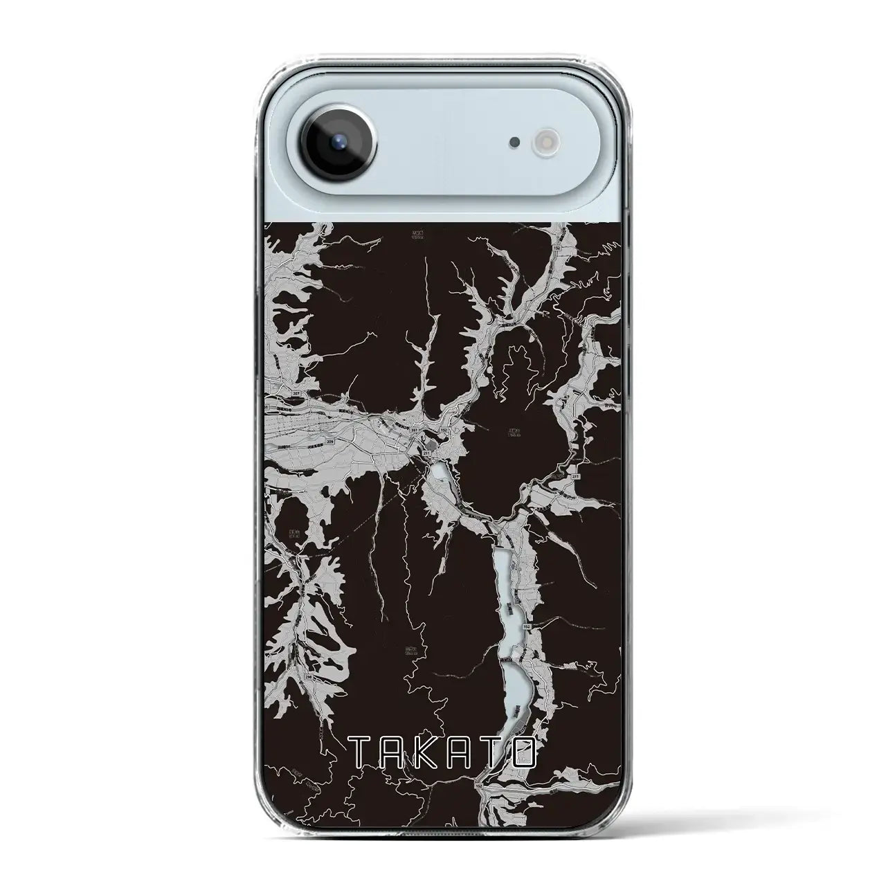 【高遠(長野県)】地図柄iPhoneケース(クリアタイプ)