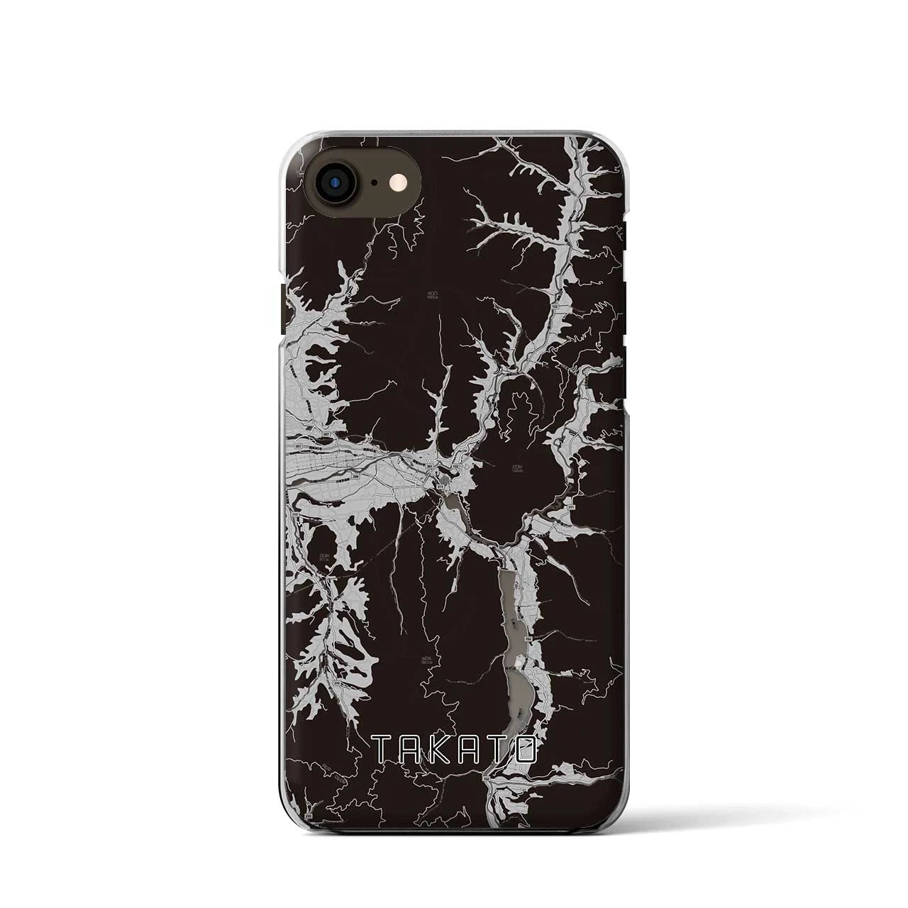 【高遠(長野県)】地図柄iPhoneケース(クリアタイプ)