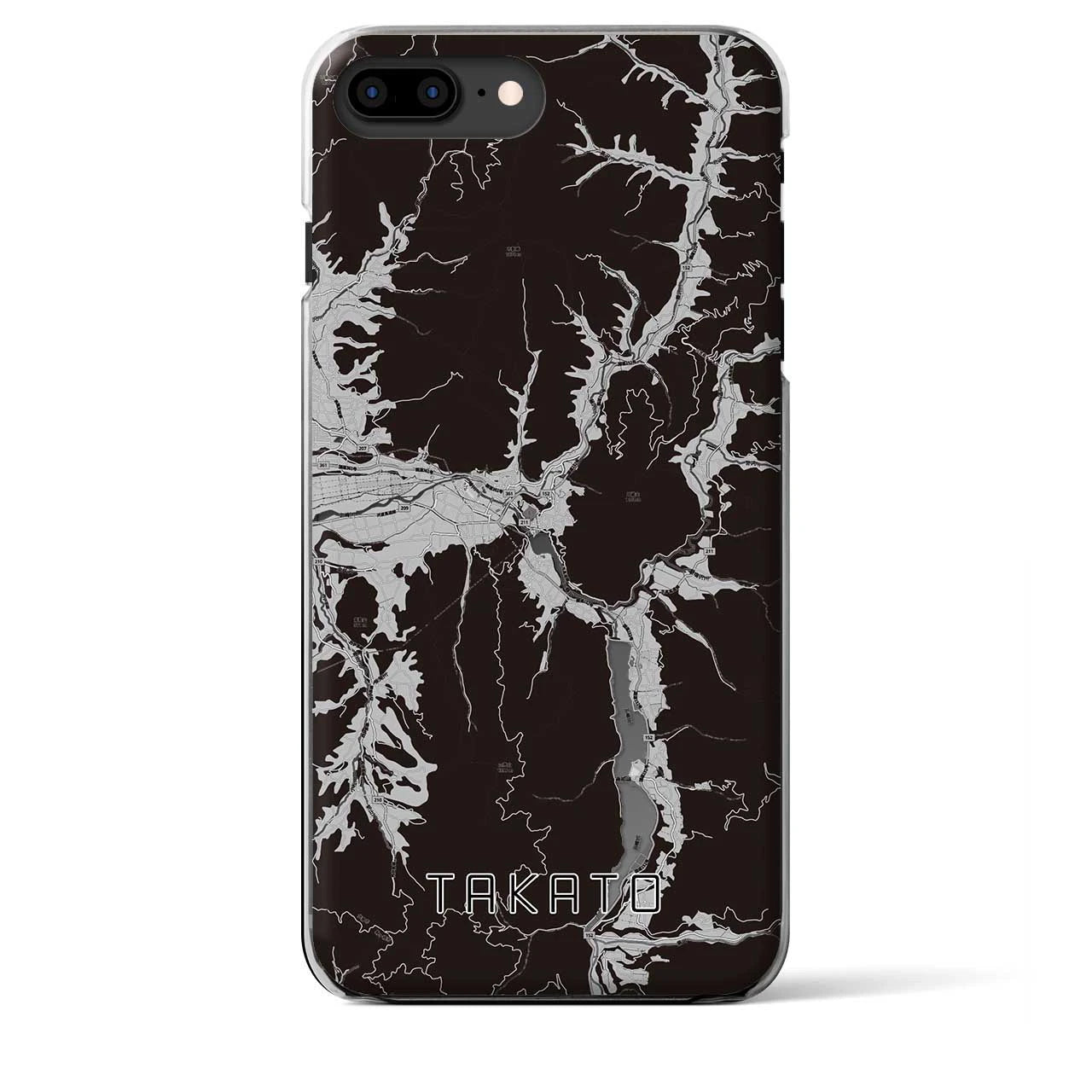 【高遠(長野県)】地図柄iPhoneケース(クリアタイプ)