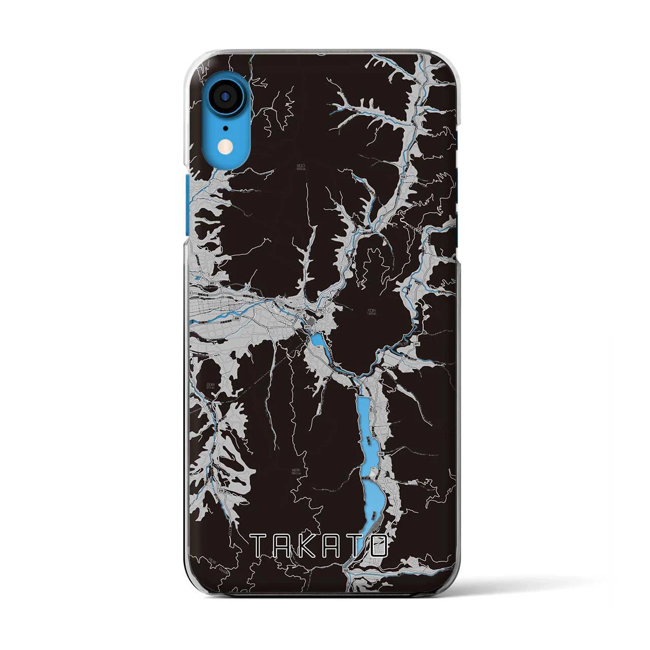 【高遠(長野県)】地図柄iPhoneケース(クリアタイプ)