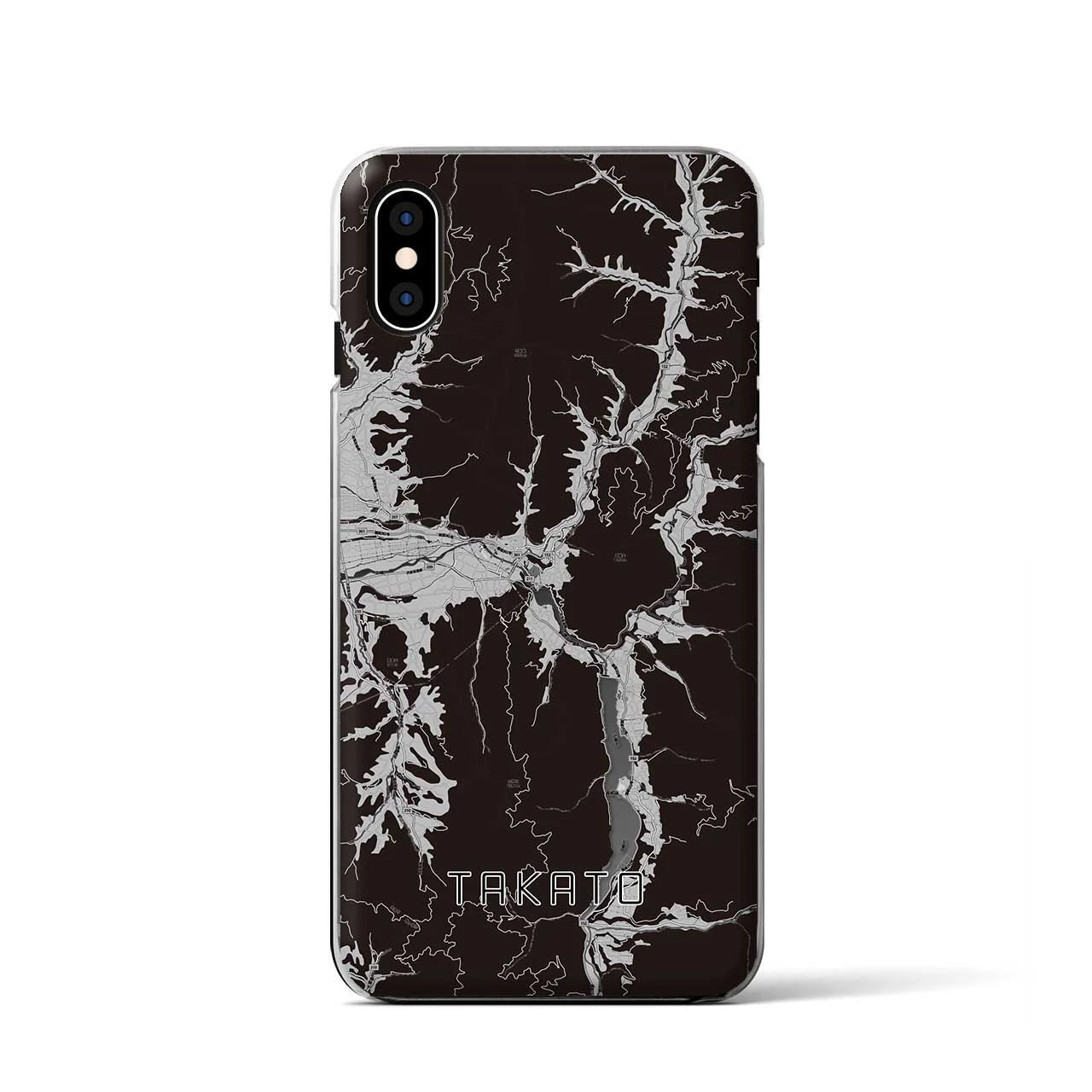 【高遠(長野県)】地図柄iPhoneケース(クリアタイプ)