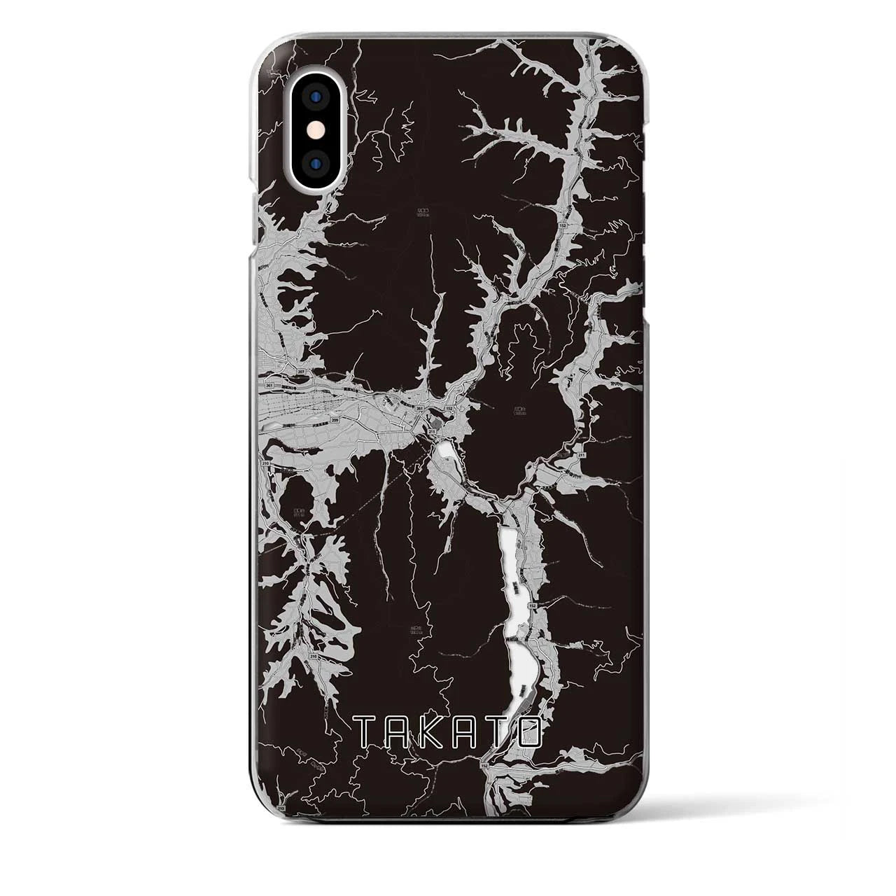 【高遠(長野県)】地図柄iPhoneケース(クリアタイプ)