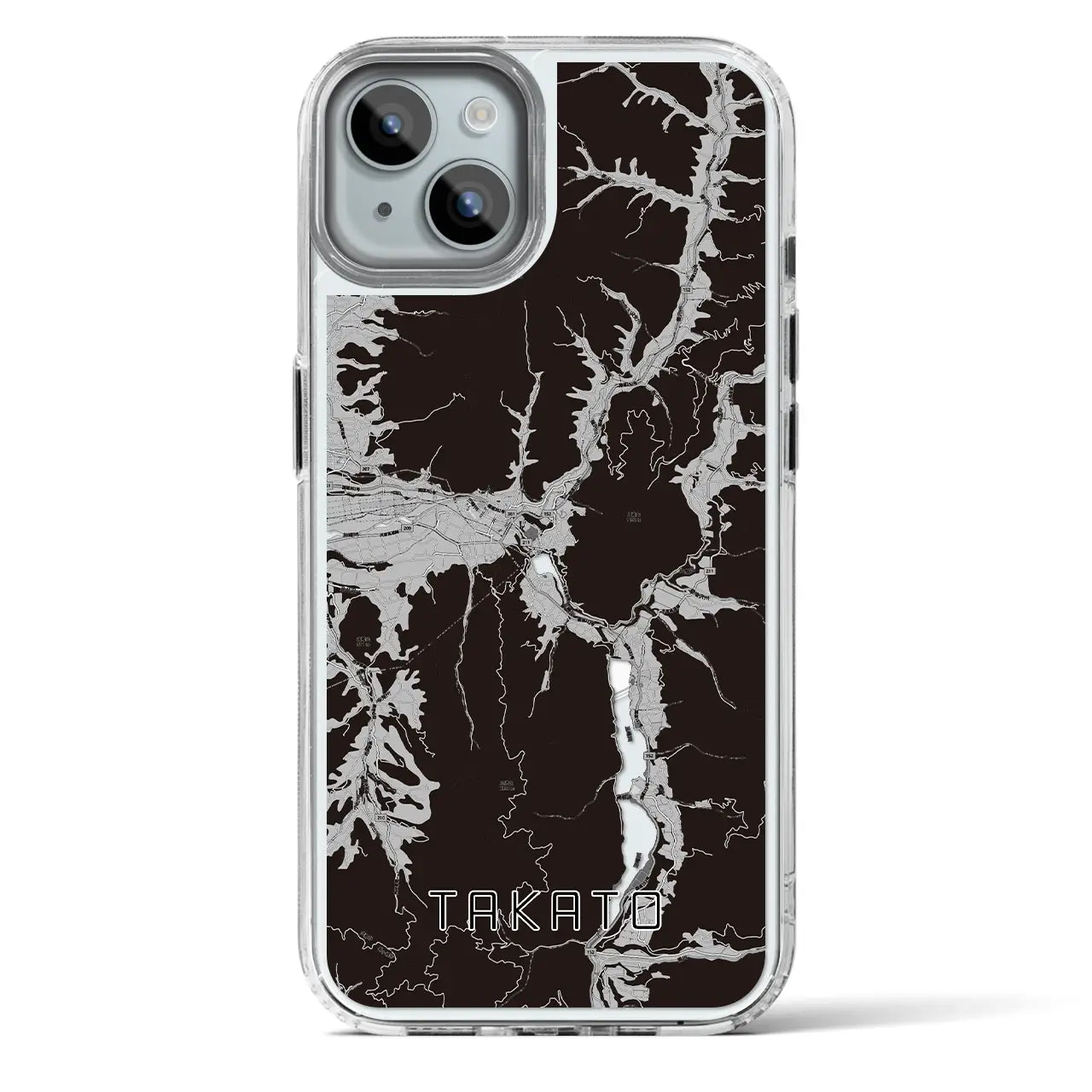 【高遠(長野県)】地図柄iPhoneケース(MagSafeタイプ)