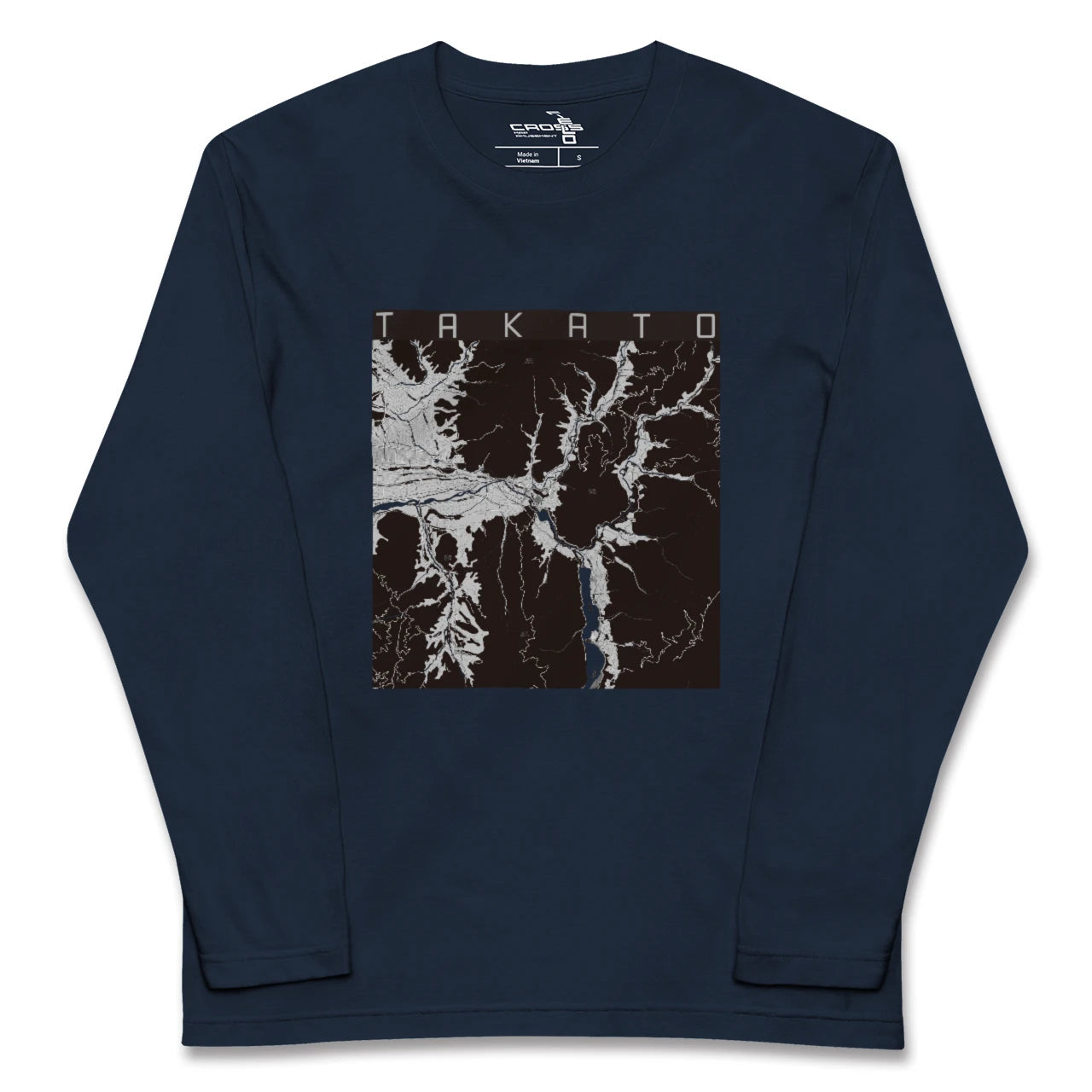 【高遠(長野県)】地図柄ロングスリーブTシャツ