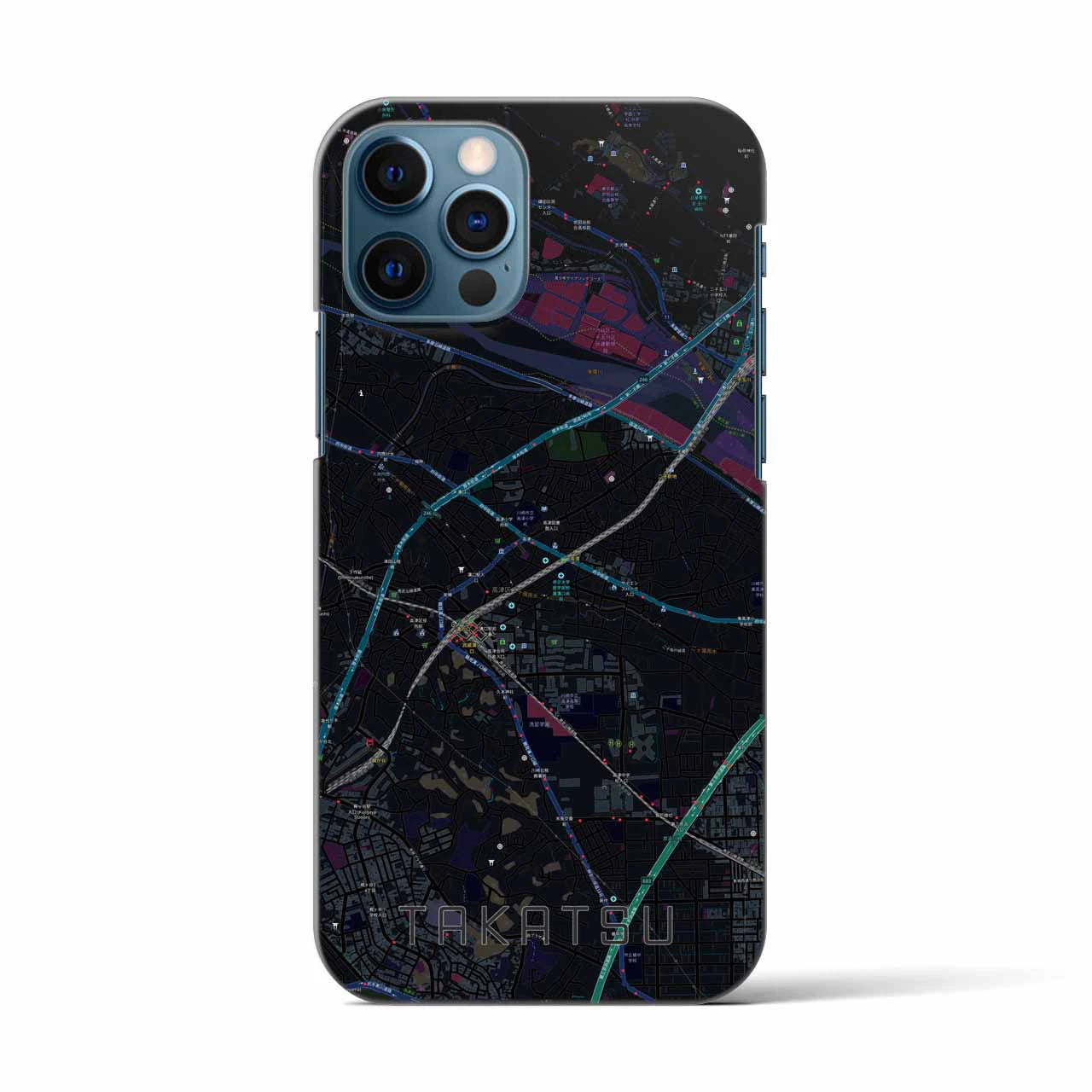 【高津(神奈川県)】地図柄iPhoneケース(バックカバータイプ)