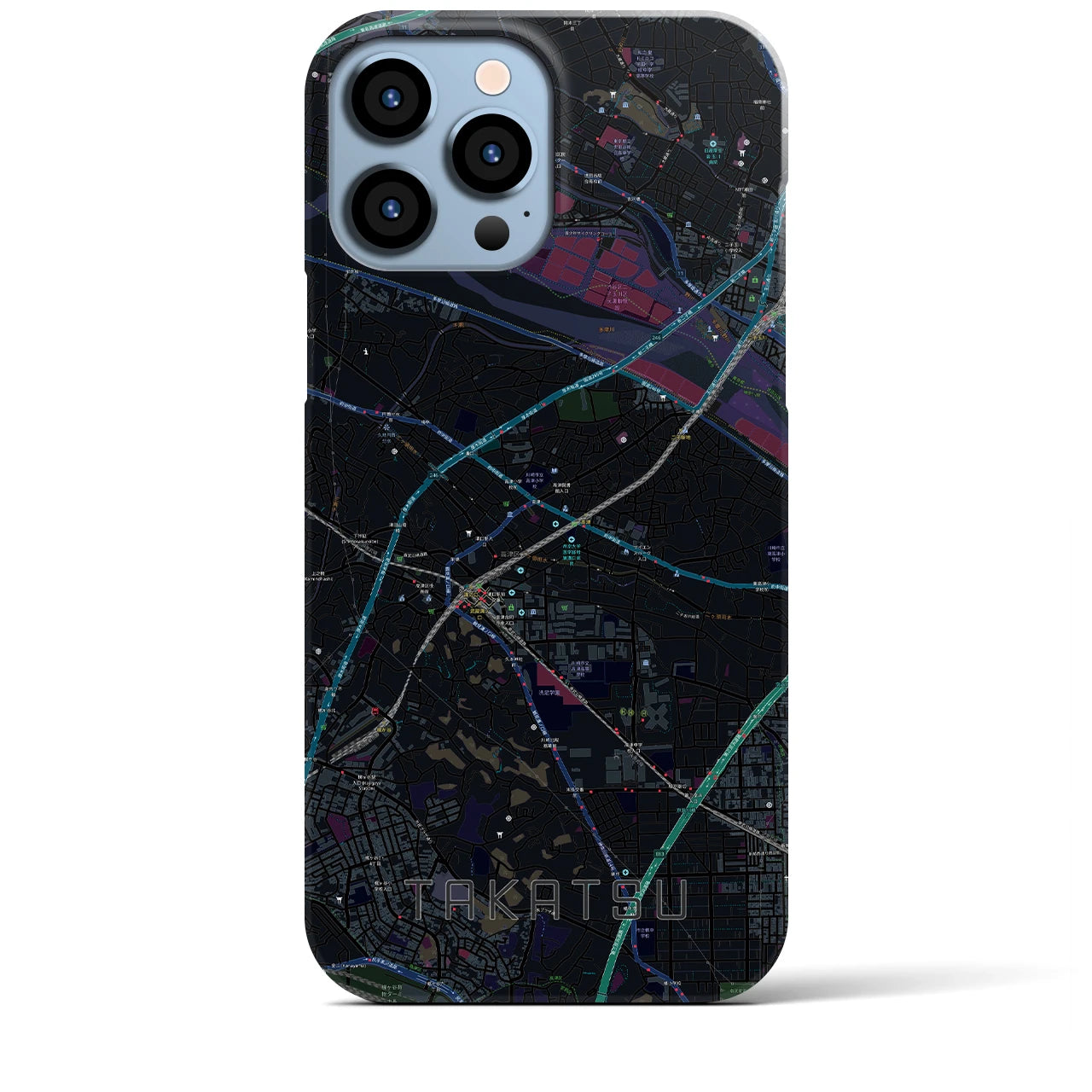 【高津(神奈川県)】地図柄iPhoneケース(バックカバータイプ)