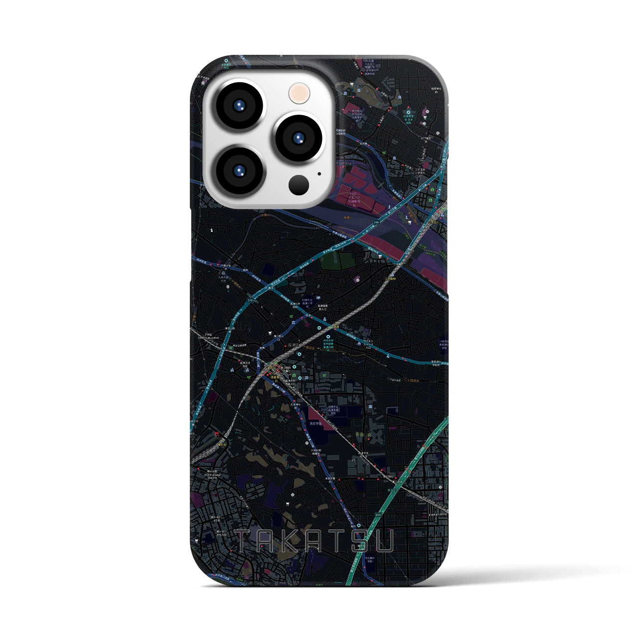 【高津(神奈川県)】地図柄iPhoneケース(バックカバータイプ)