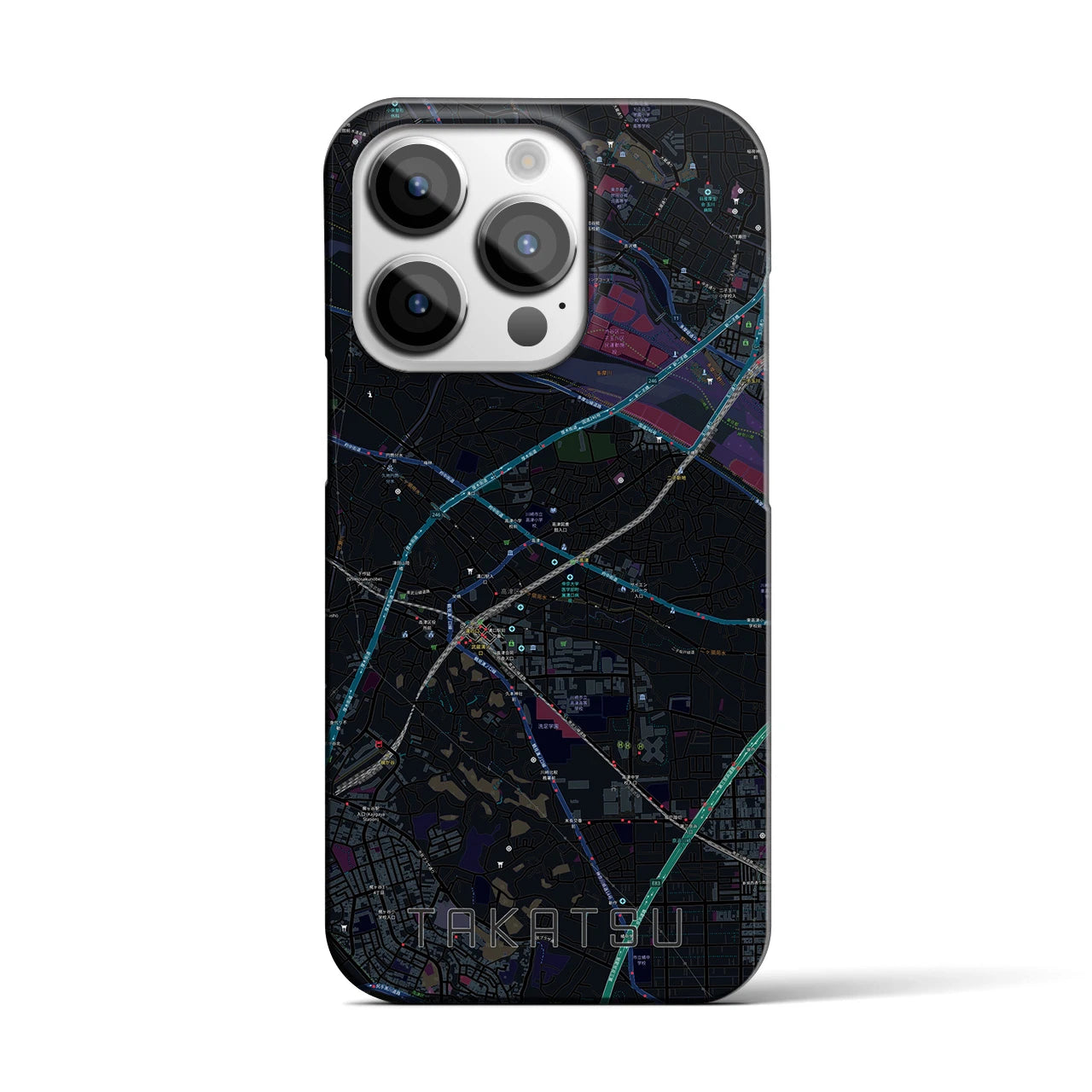 【高津(神奈川県)】地図柄iPhoneケース(バックカバータイプ)