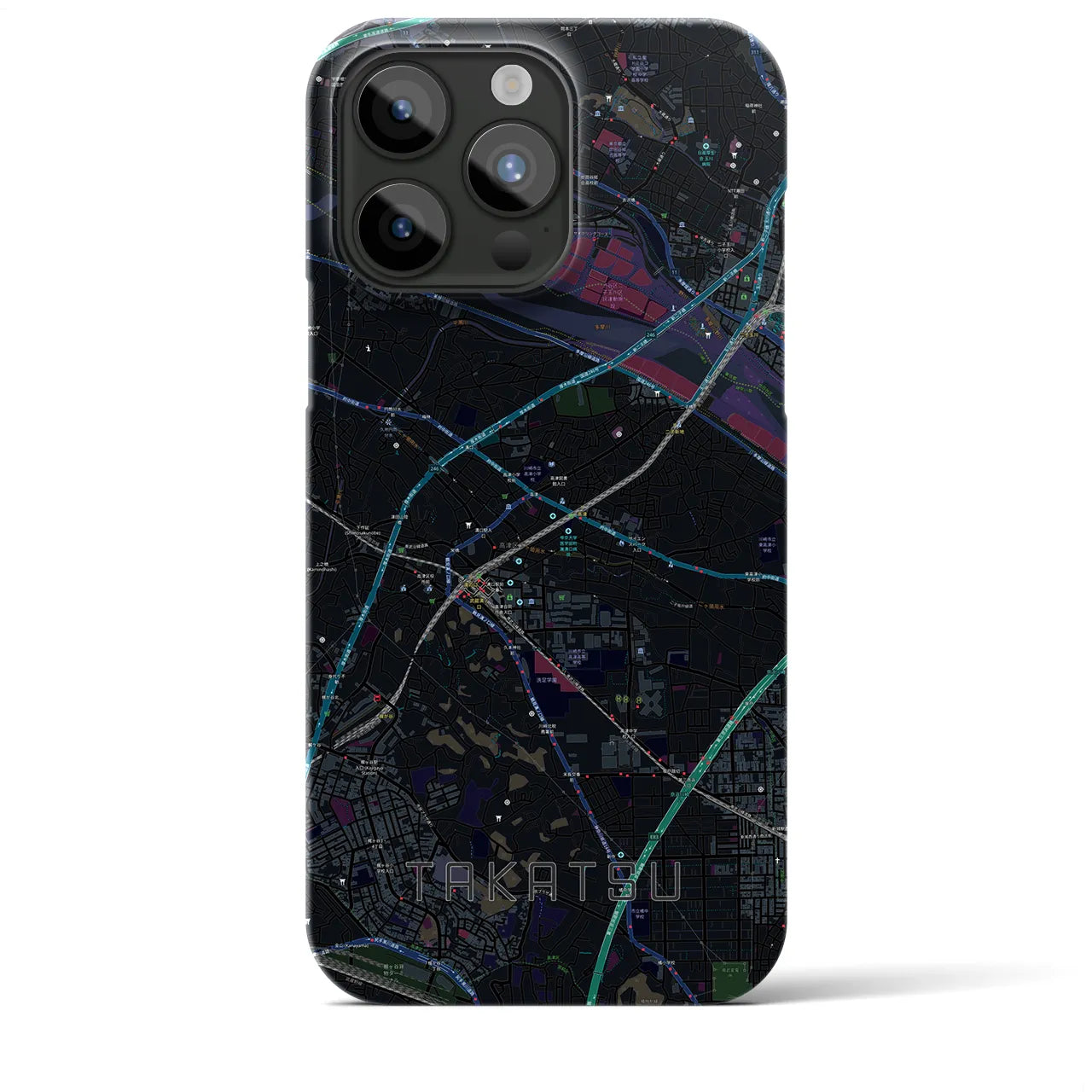 【高津(神奈川県)】地図柄iPhoneケース(バックカバータイプ)