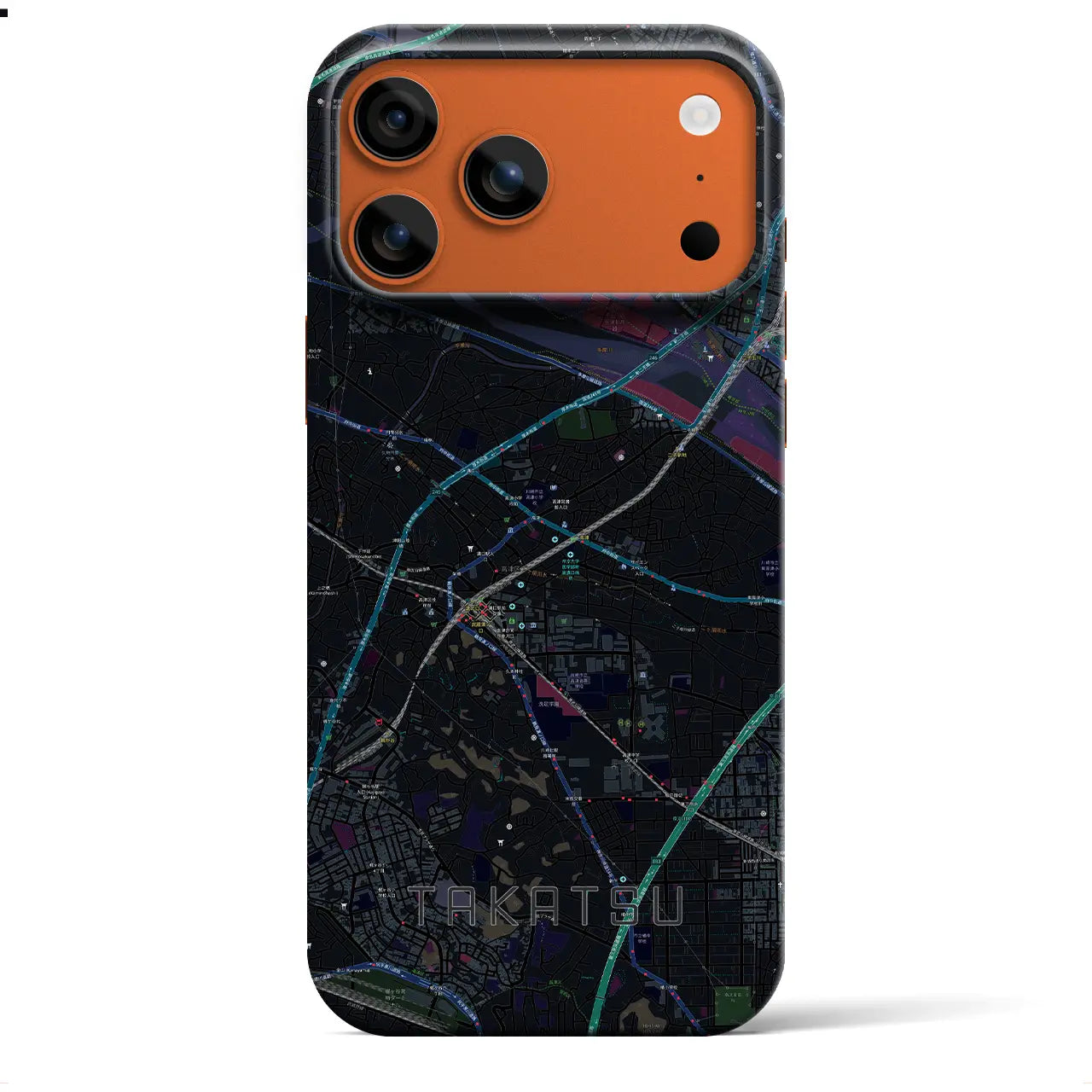 【高津(神奈川県)】地図柄iPhoneケース(バックカバータイプ)