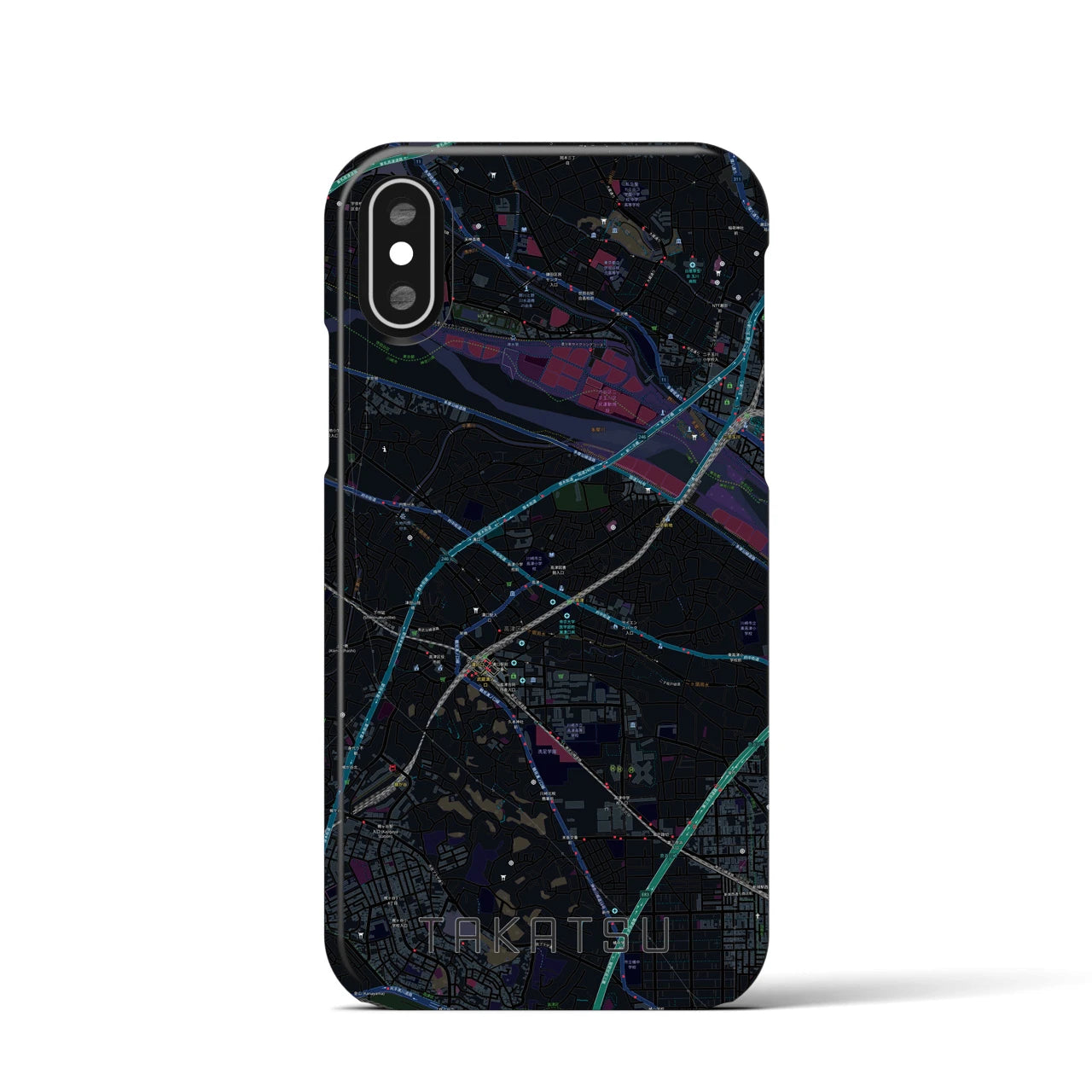 【高津(神奈川県)】地図柄iPhoneケース(バックカバータイプ)