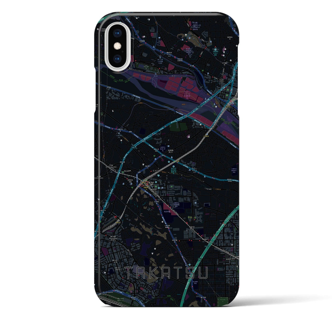 【高津(神奈川県)】地図柄iPhoneケース(バックカバータイプ)