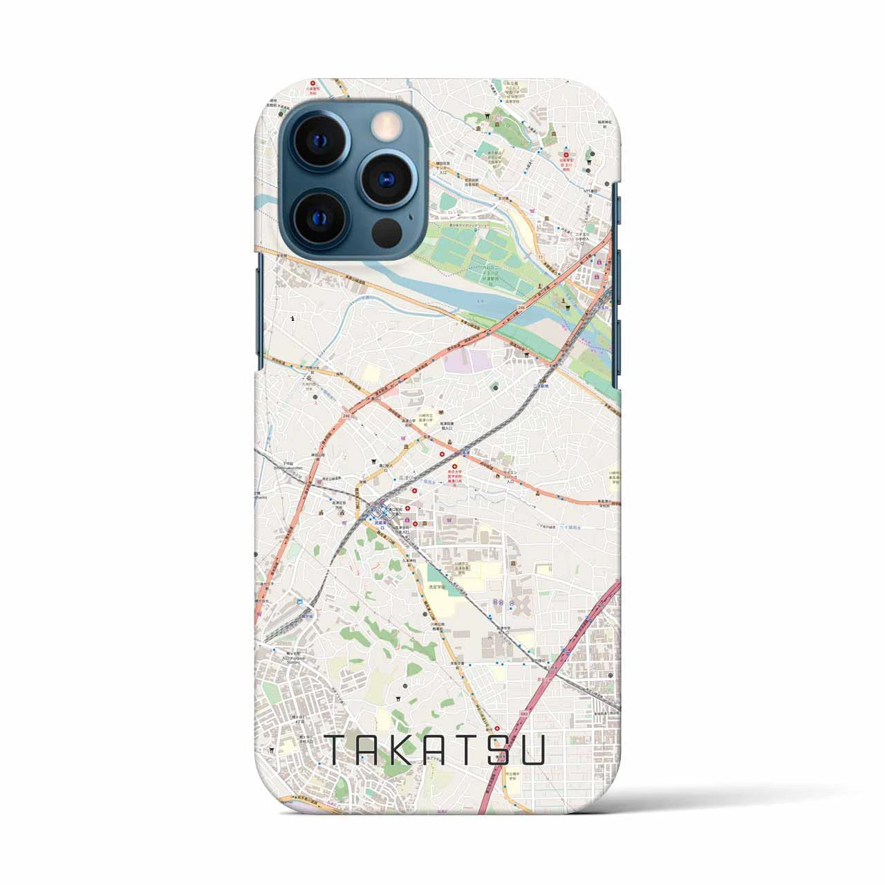 【高津(神奈川県)】地図柄iPhoneケース(バックカバータイプ)