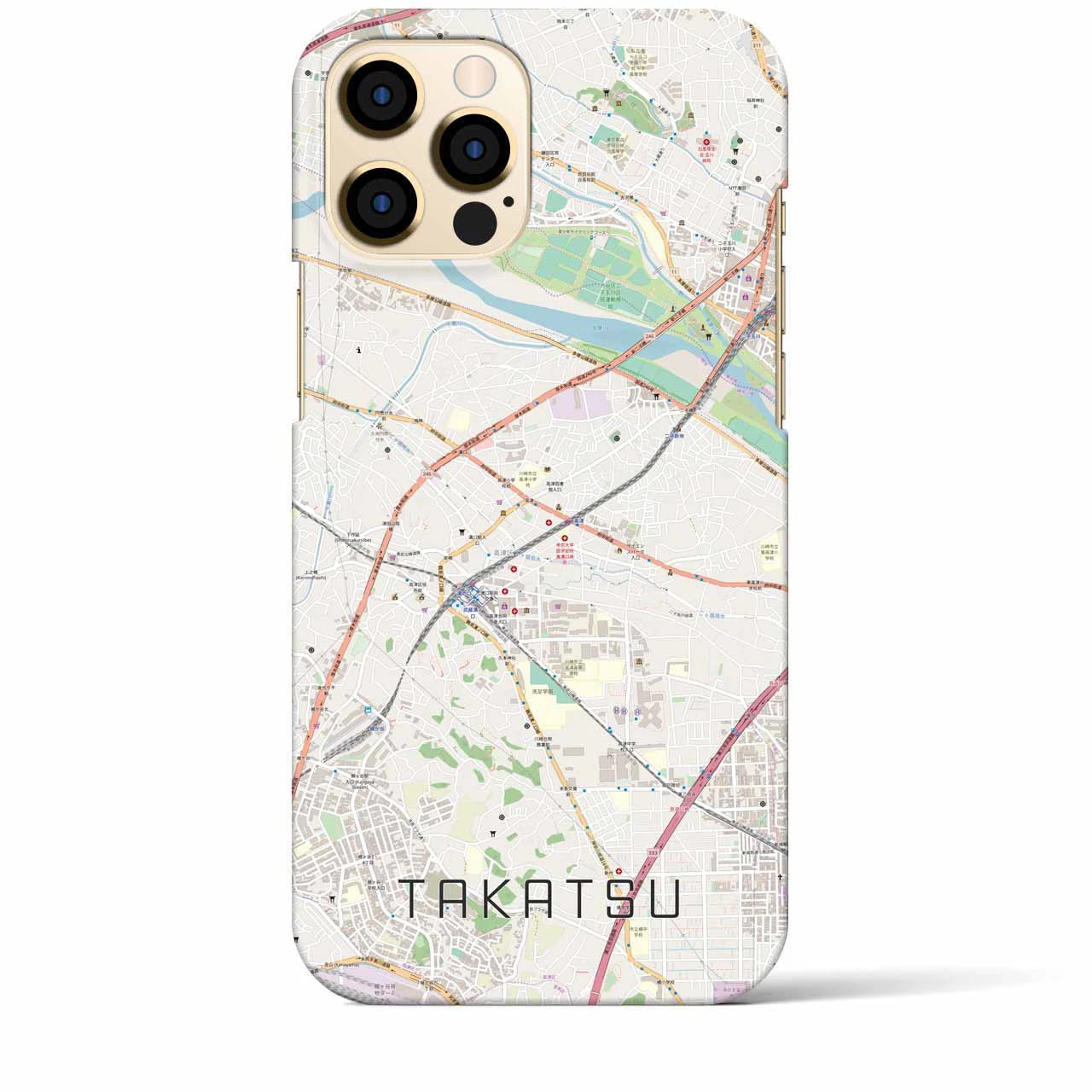 【高津(神奈川県)】地図柄iPhoneケース(バックカバータイプ)