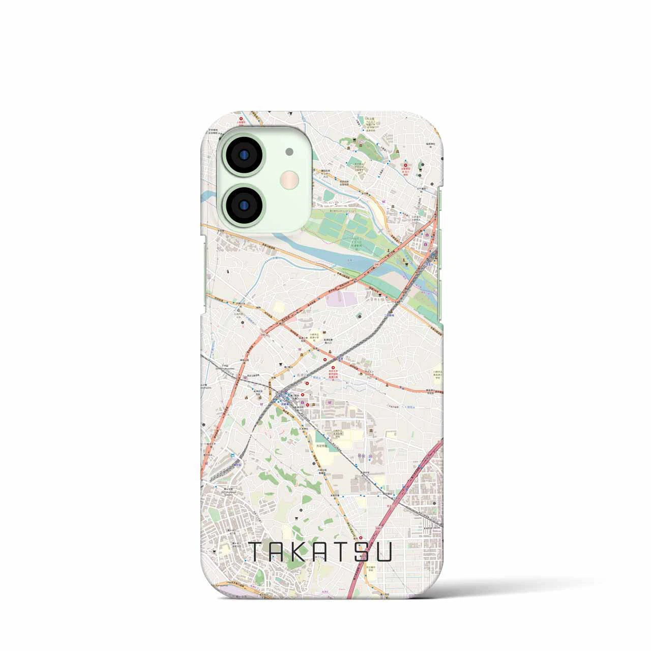 【高津(神奈川県)】地図柄iPhoneケース(バックカバータイプ)