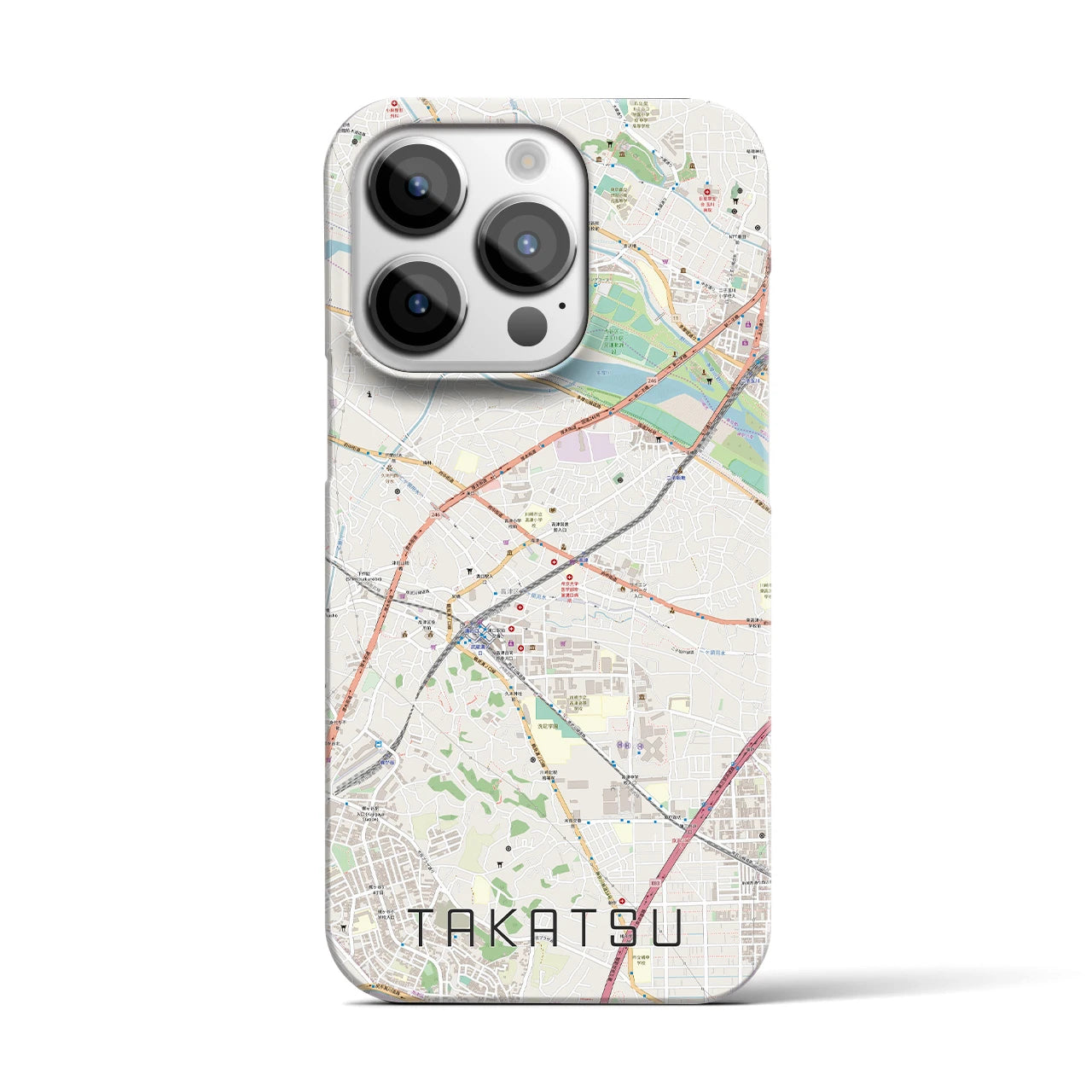 【高津(神奈川県)】地図柄iPhoneケース(バックカバータイプ)