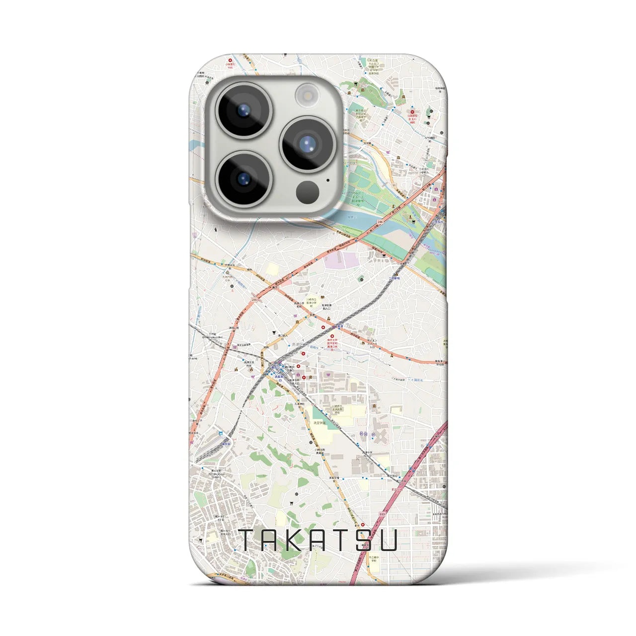 【高津(神奈川県)】地図柄iPhoneケース(バックカバータイプ)