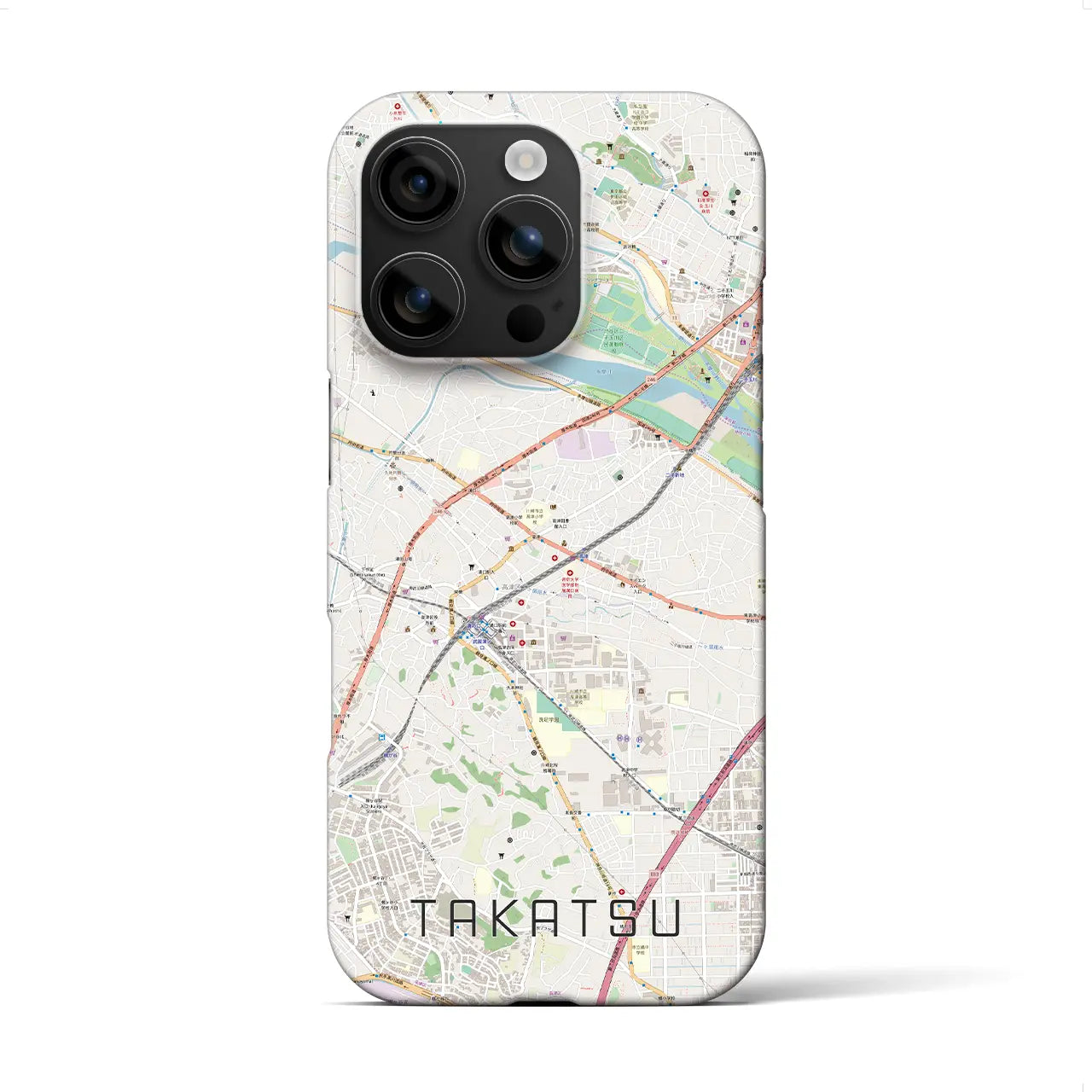 【高津(神奈川県)】地図柄iPhoneケース(バックカバータイプ)