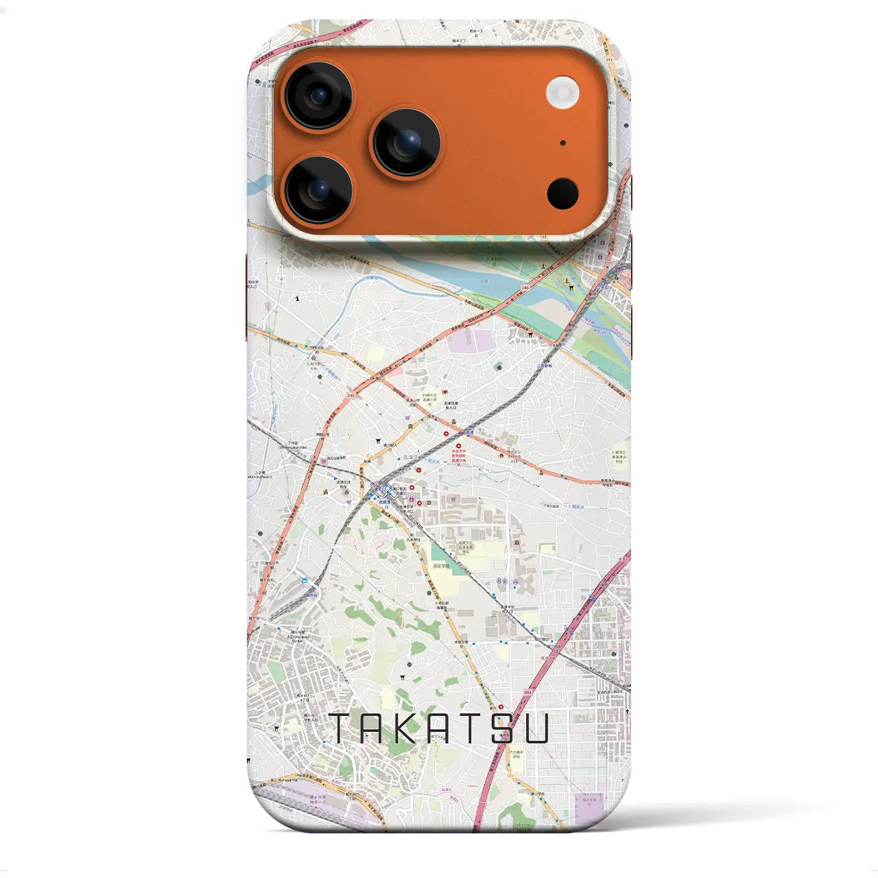 【高津(神奈川県)】地図柄iPhoneケース(バックカバータイプ)