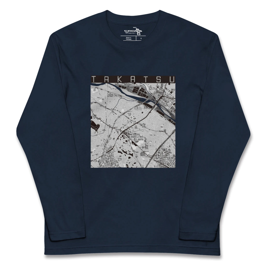 【高津(神奈川県)】地図柄ロングスリーブTシャツ