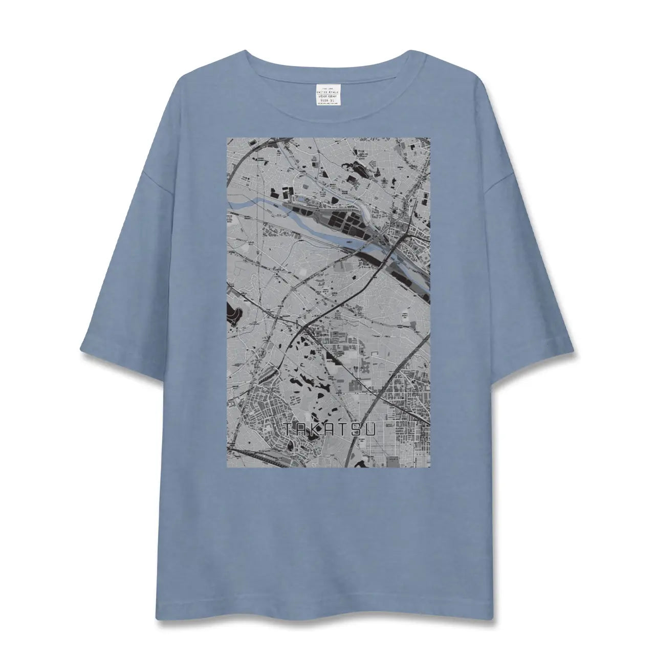 【高津(神奈川県)】地図柄ビッグシルエットTシャツ