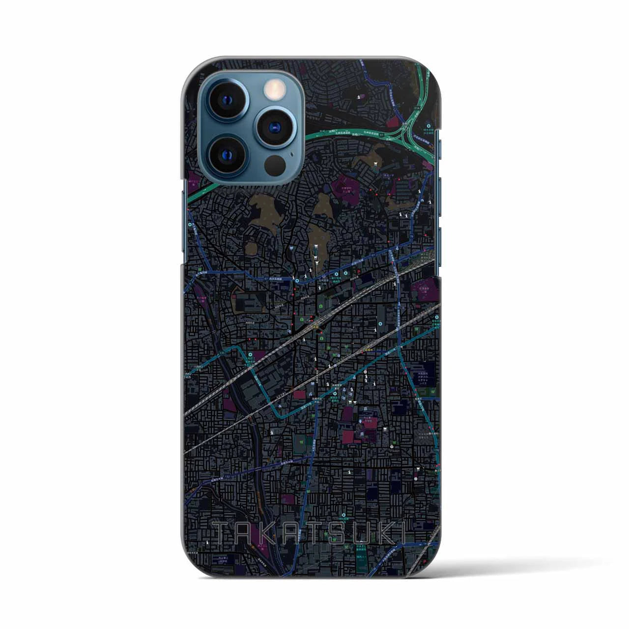 【高槻(大阪府)】地図柄iPhoneケース(バックカバータイプ)