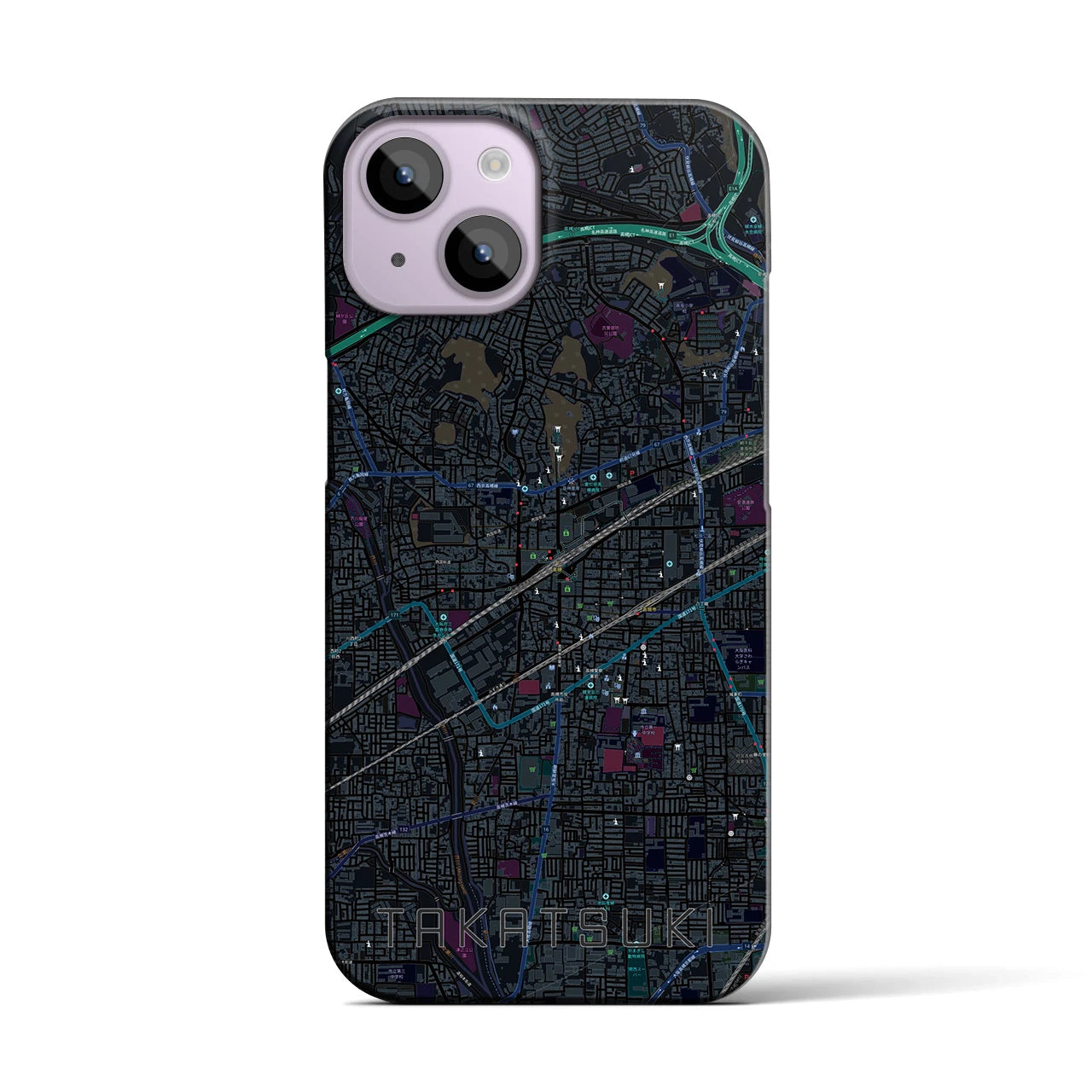 【高槻(大阪府)】地図柄iPhoneケース(バックカバータイプ)