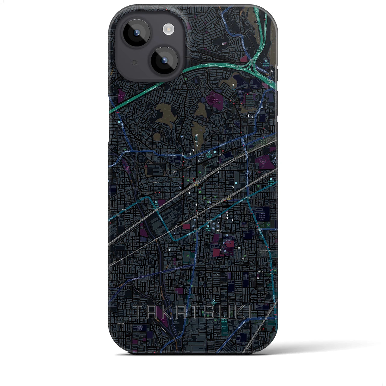 【高槻(大阪府)】地図柄iPhoneケース(バックカバータイプ)