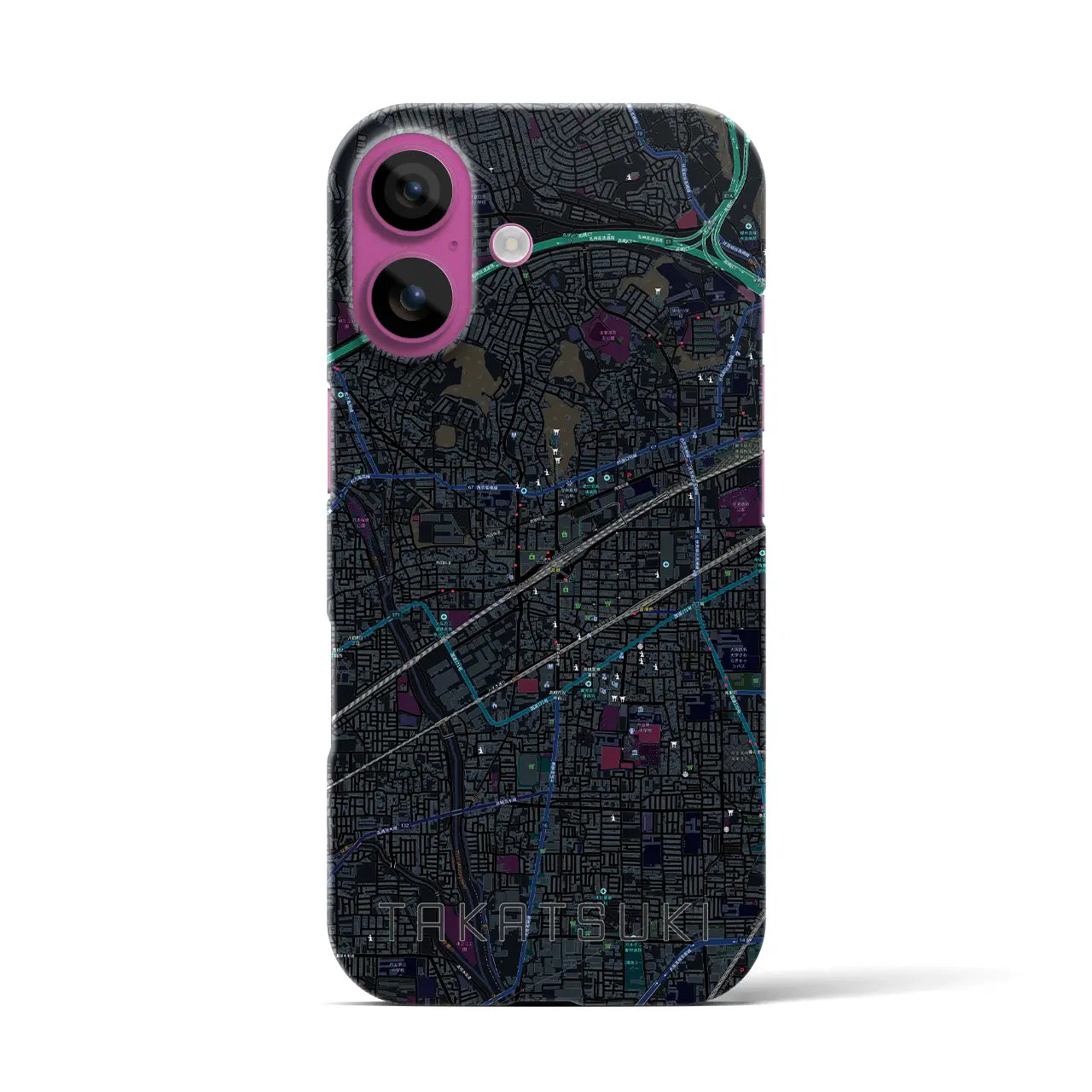 【高槻(大阪府)】地図柄iPhoneケース(バックカバータイプ)