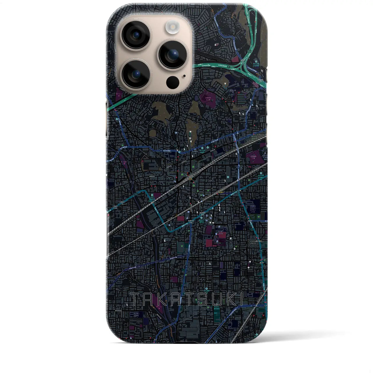 【高槻(大阪府)】地図柄iPhoneケース(バックカバータイプ)