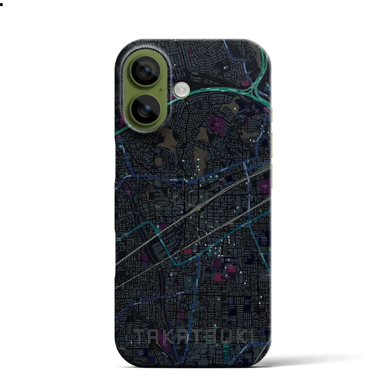 【高槻(大阪府)】地図柄iPhoneケース(バックカバータイプ)