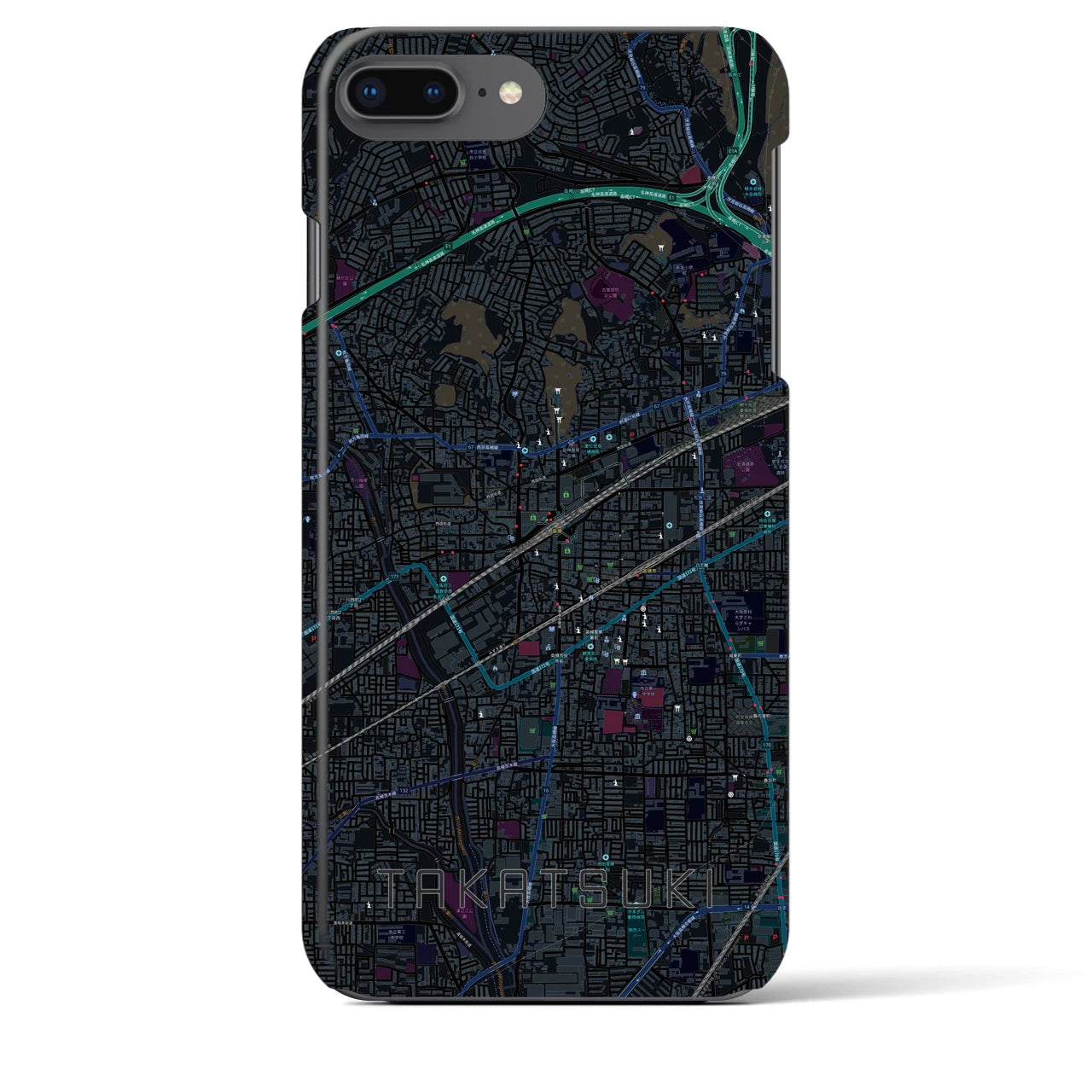 【高槻(大阪府)】地図柄iPhoneケース(バックカバータイプ)