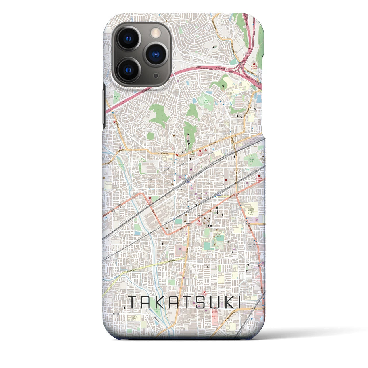 【高槻(大阪府)】地図柄iPhoneケース(バックカバータイプ)