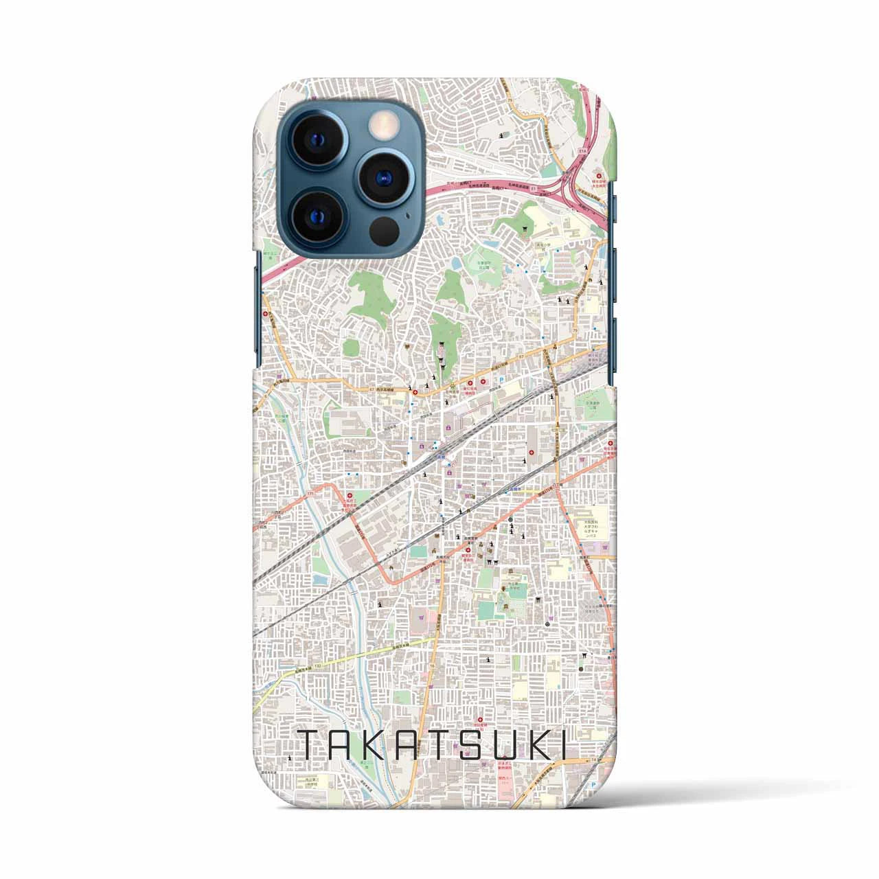 【高槻(大阪府)】地図柄iPhoneケース(バックカバータイプ)