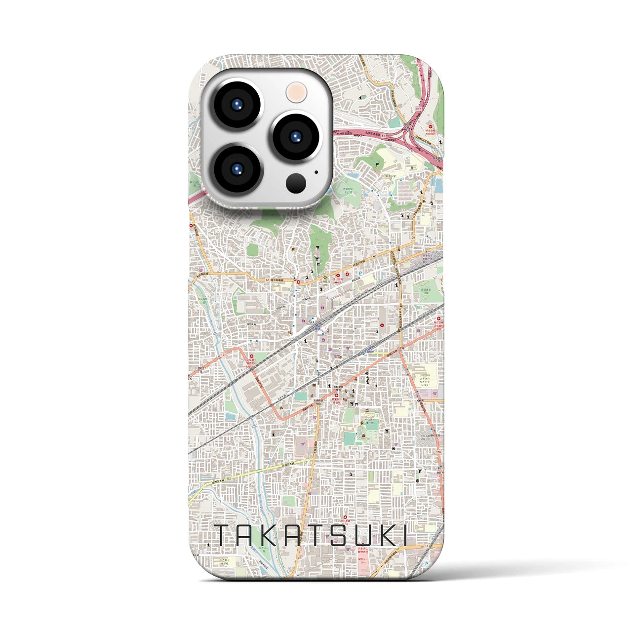 【高槻(大阪府)】地図柄iPhoneケース(バックカバータイプ)