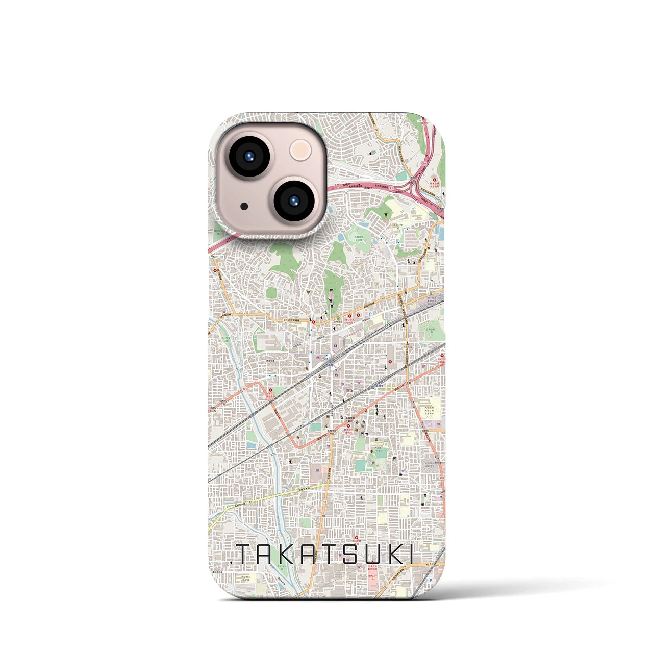 【高槻(大阪府)】地図柄iPhoneケース(バックカバータイプ)