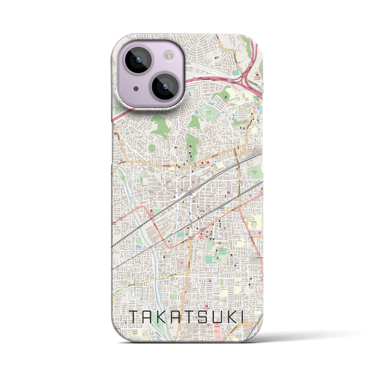 【高槻(大阪府)】地図柄iPhoneケース(バックカバータイプ)