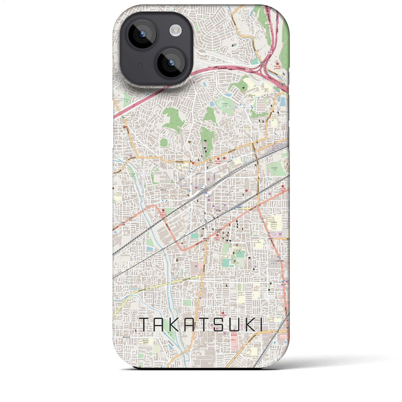 【高槻(大阪府)】地図柄iPhoneケース(バックカバータイプ)