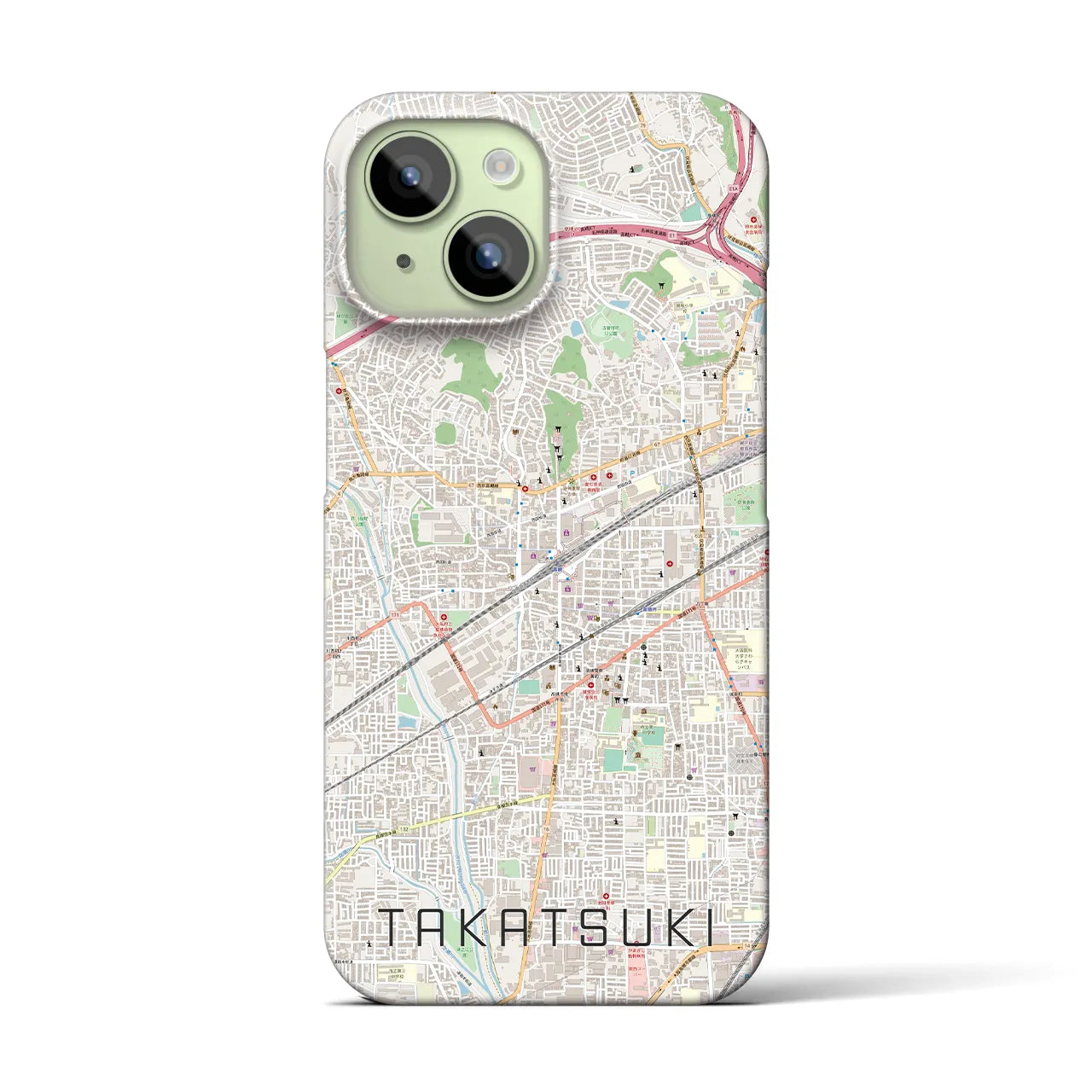 【高槻(大阪府)】地図柄iPhoneケース(バックカバータイプ)