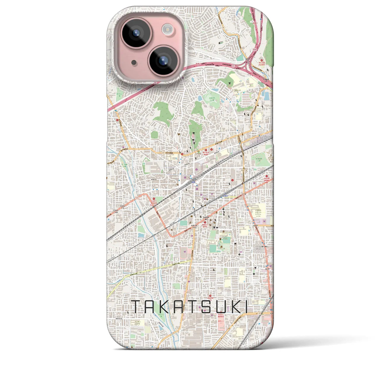 【高槻(大阪府)】地図柄iPhoneケース(バックカバータイプ)
