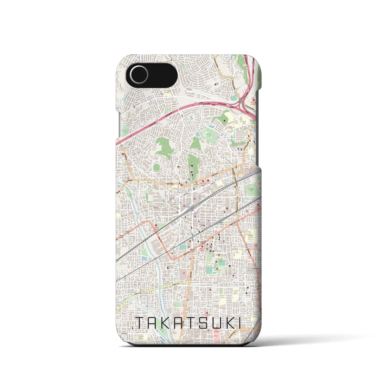 【高槻(大阪府)】地図柄iPhoneケース(バックカバータイプ)
