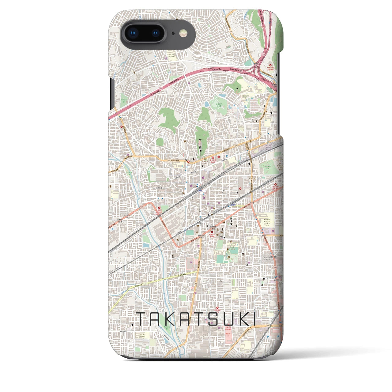 【高槻(大阪府)】地図柄iPhoneケース(バックカバータイプ)
