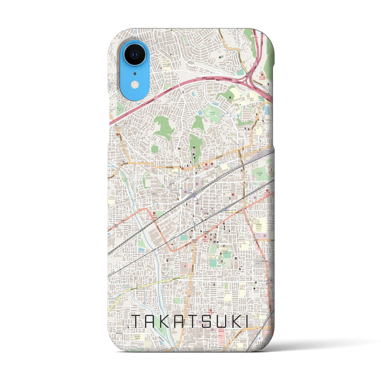 【高槻(大阪府)】地図柄iPhoneケース(バックカバータイプ)