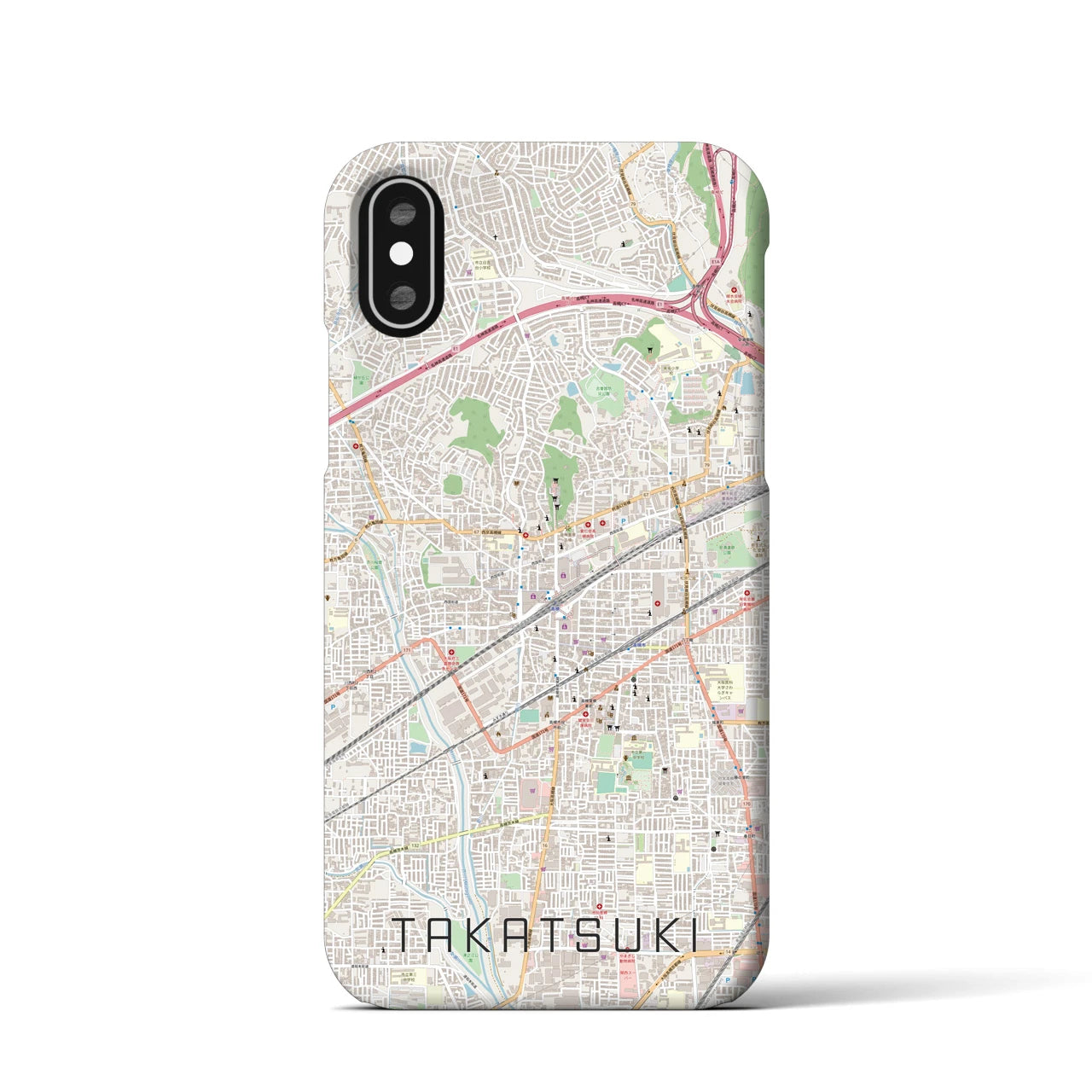 【高槻(大阪府)】地図柄iPhoneケース(バックカバータイプ)