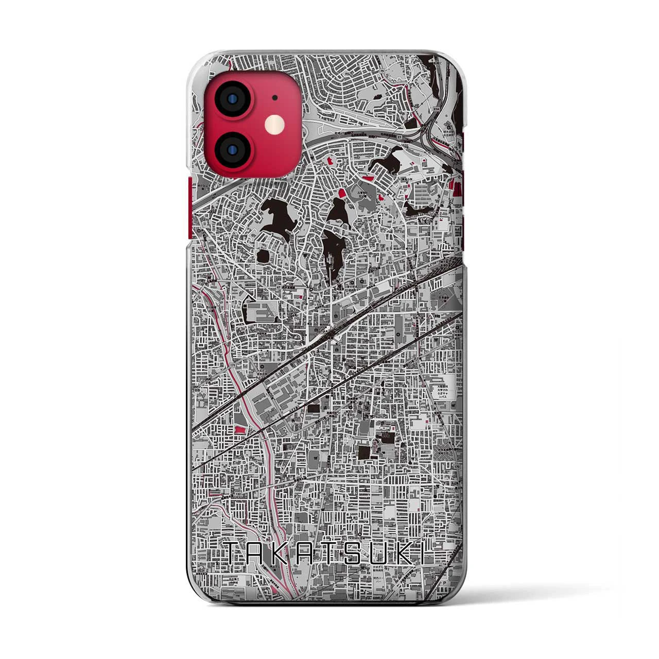 【高槻(大阪府)】地図柄iPhoneケース(クリアタイプ)
