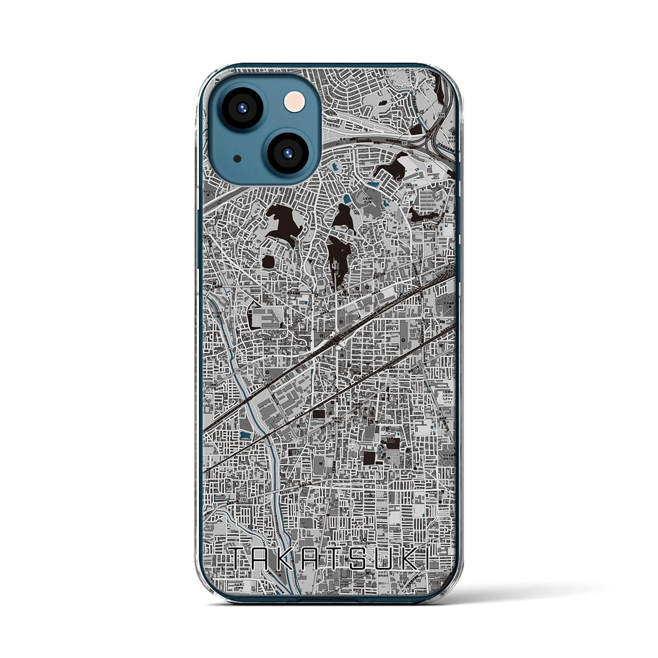 【高槻(大阪府)】地図柄iPhoneケース(クリアタイプ)