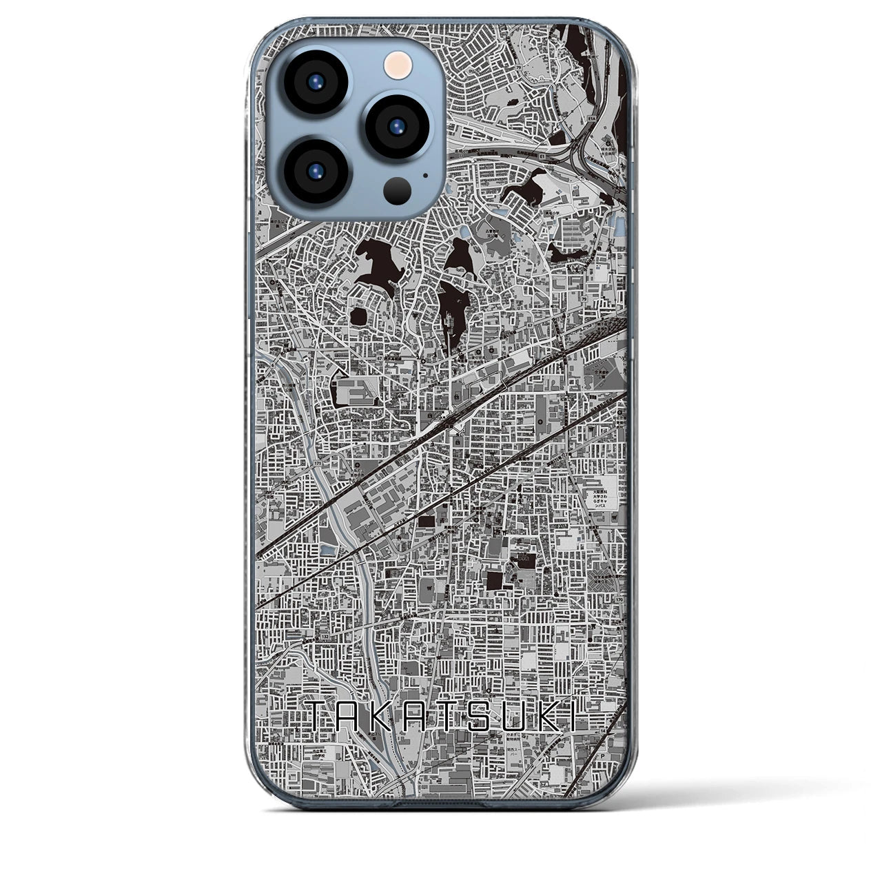 【高槻(大阪府)】地図柄iPhoneケース(クリアタイプ)