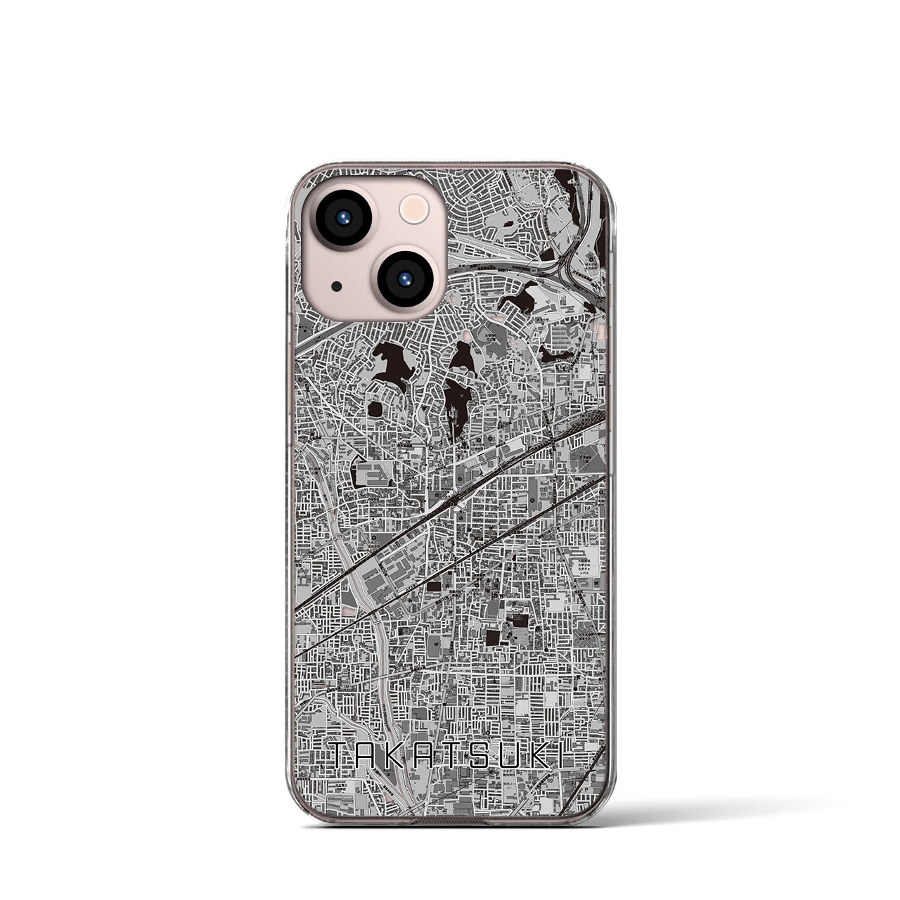 【高槻(大阪府)】地図柄iPhoneケース(クリアタイプ)
